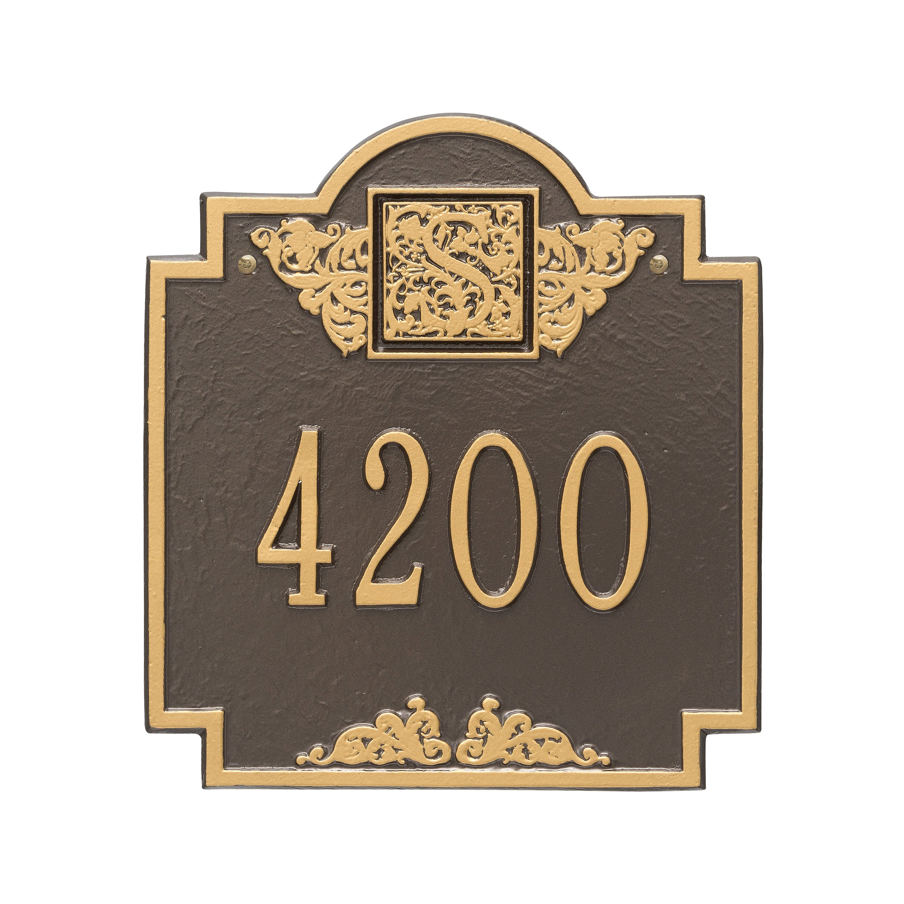 Monogram Standard Wall Address Plaque