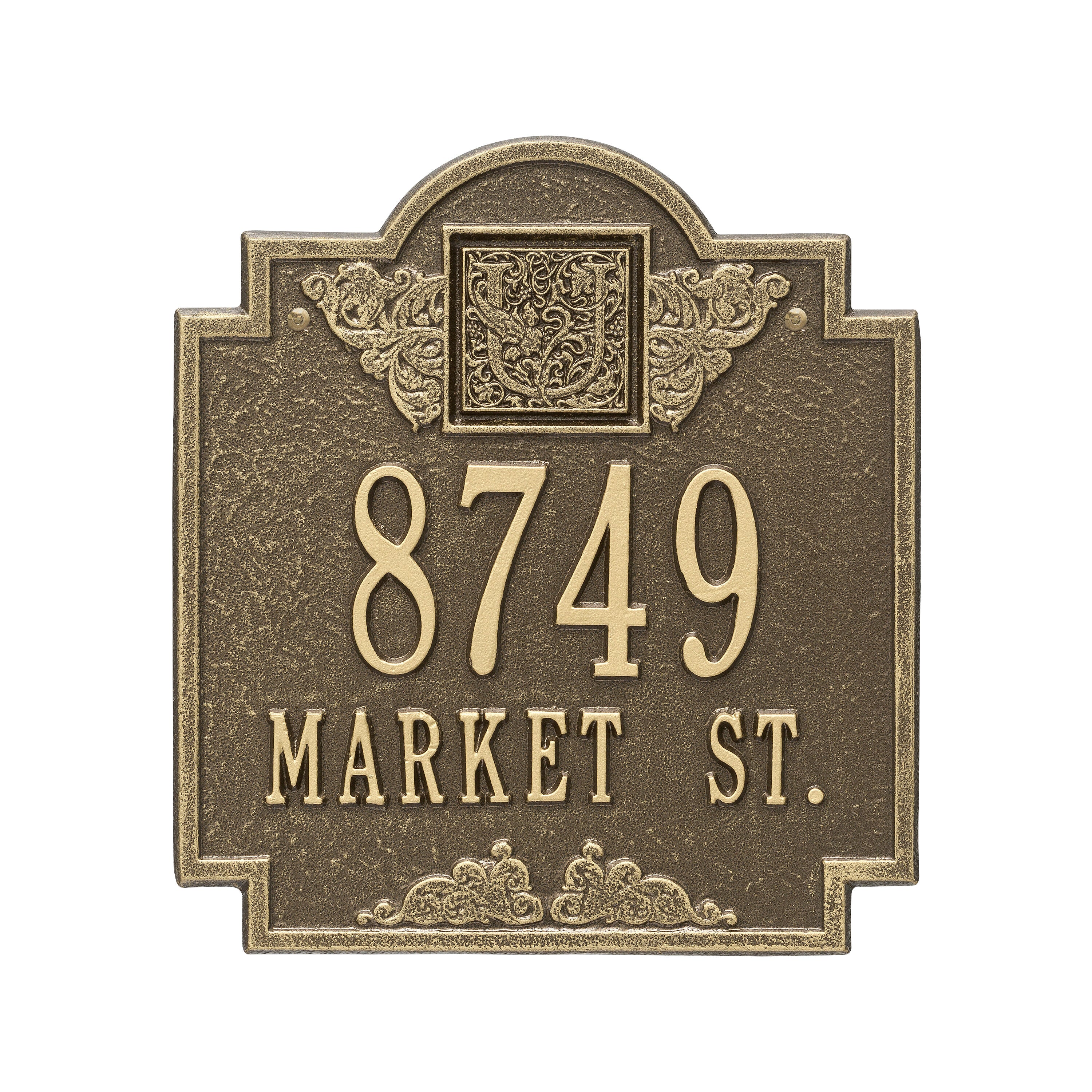 Monogram Standard Wall Address Plaque