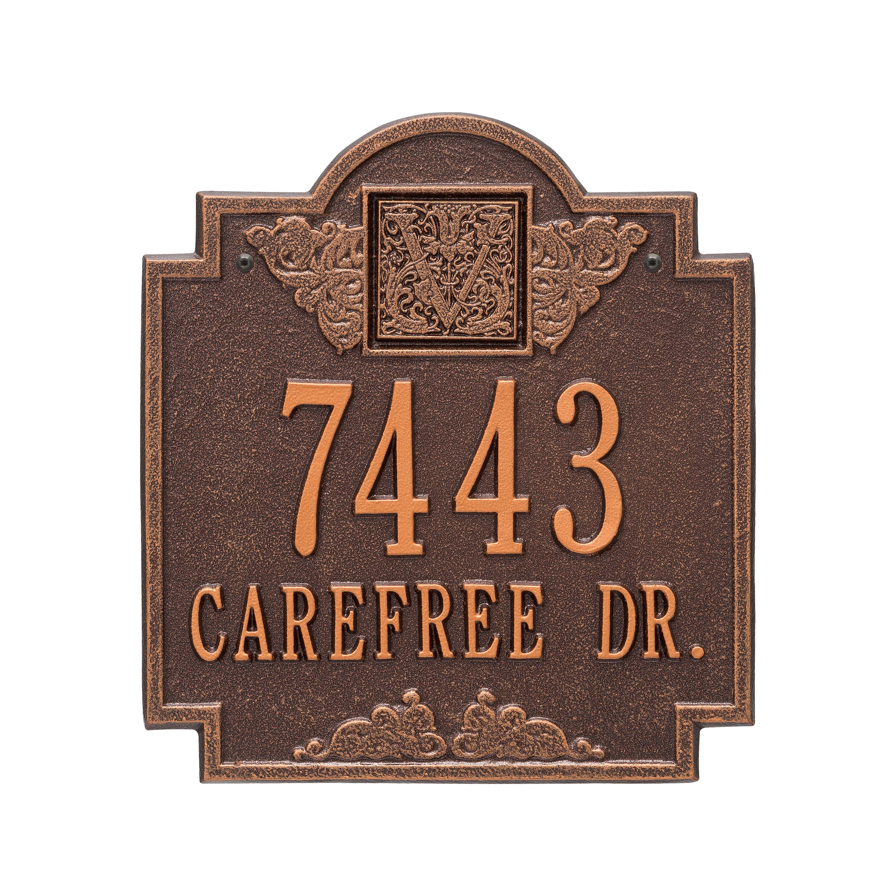Monogram Standard Wall Address Plaque