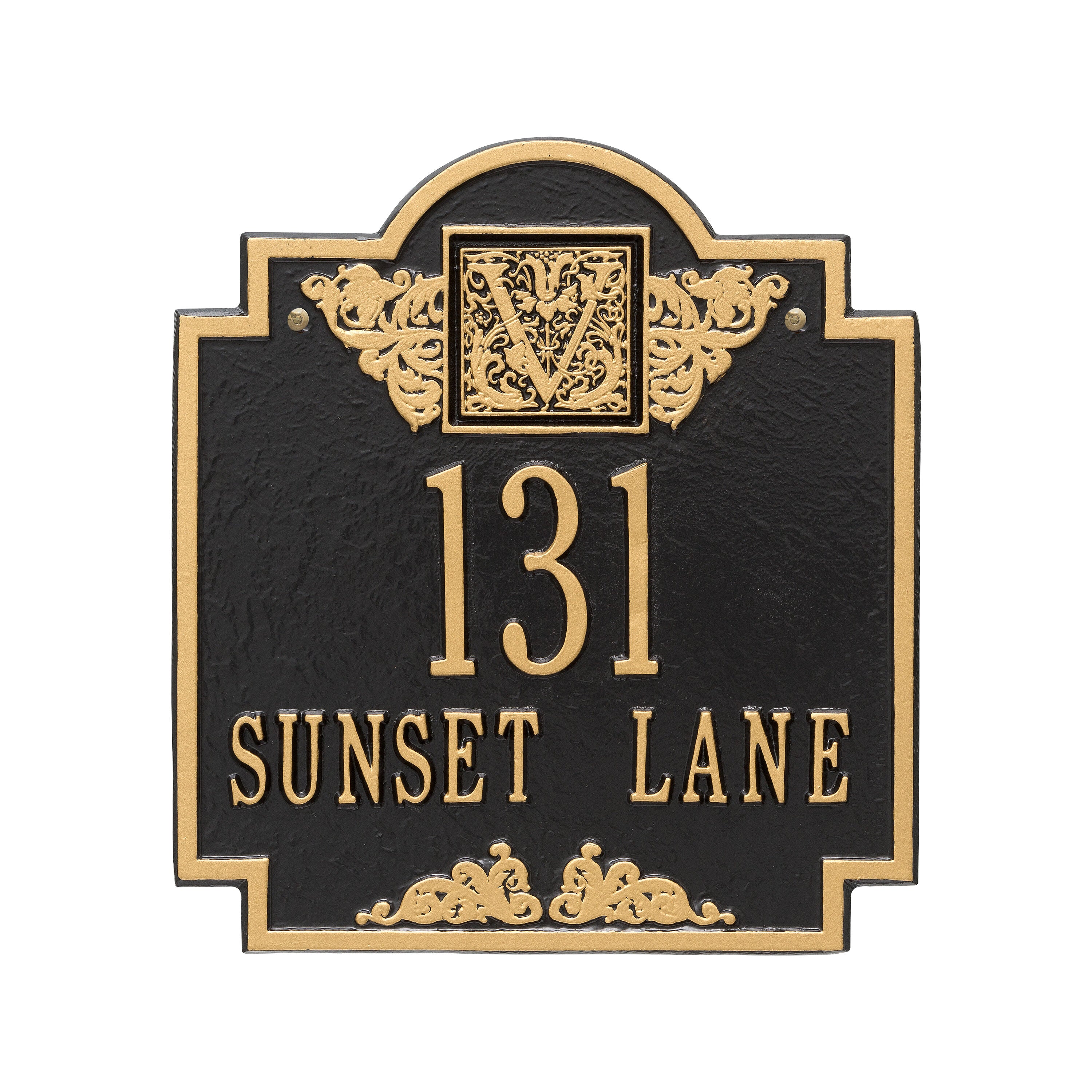 Monogram Standard Wall Address Plaque