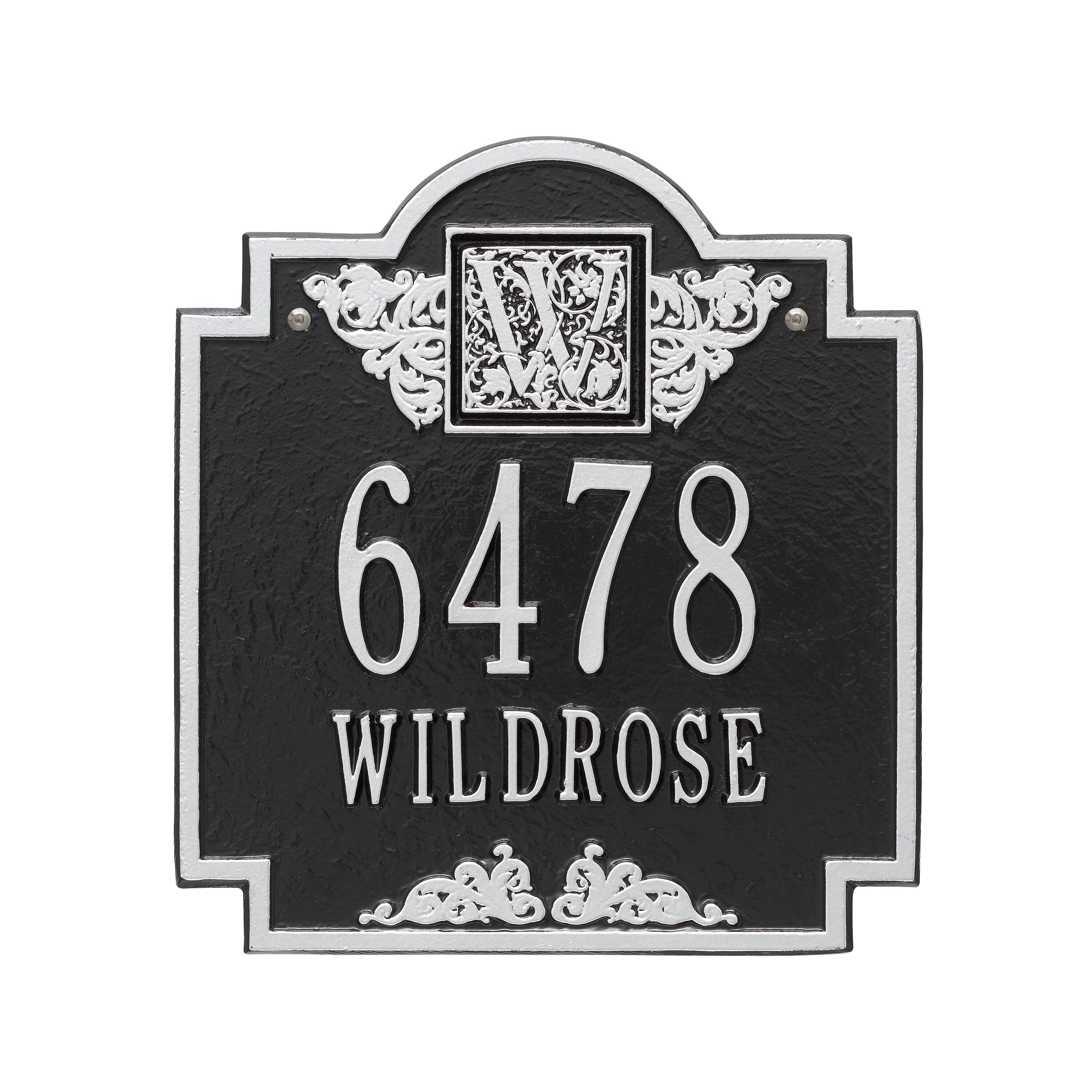 Monogram Standard Wall Address Plaque