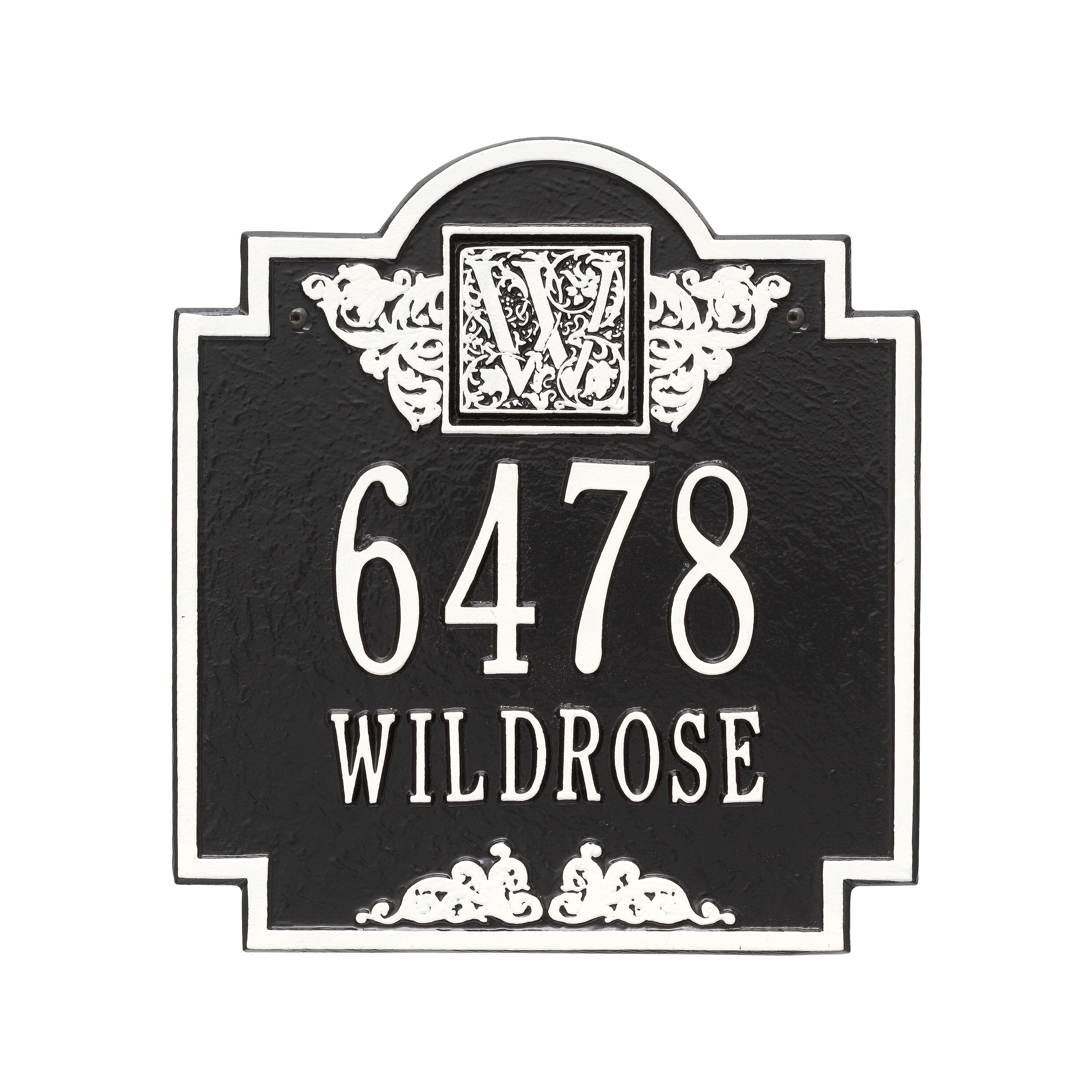 Monogram Standard Wall Address Plaque
