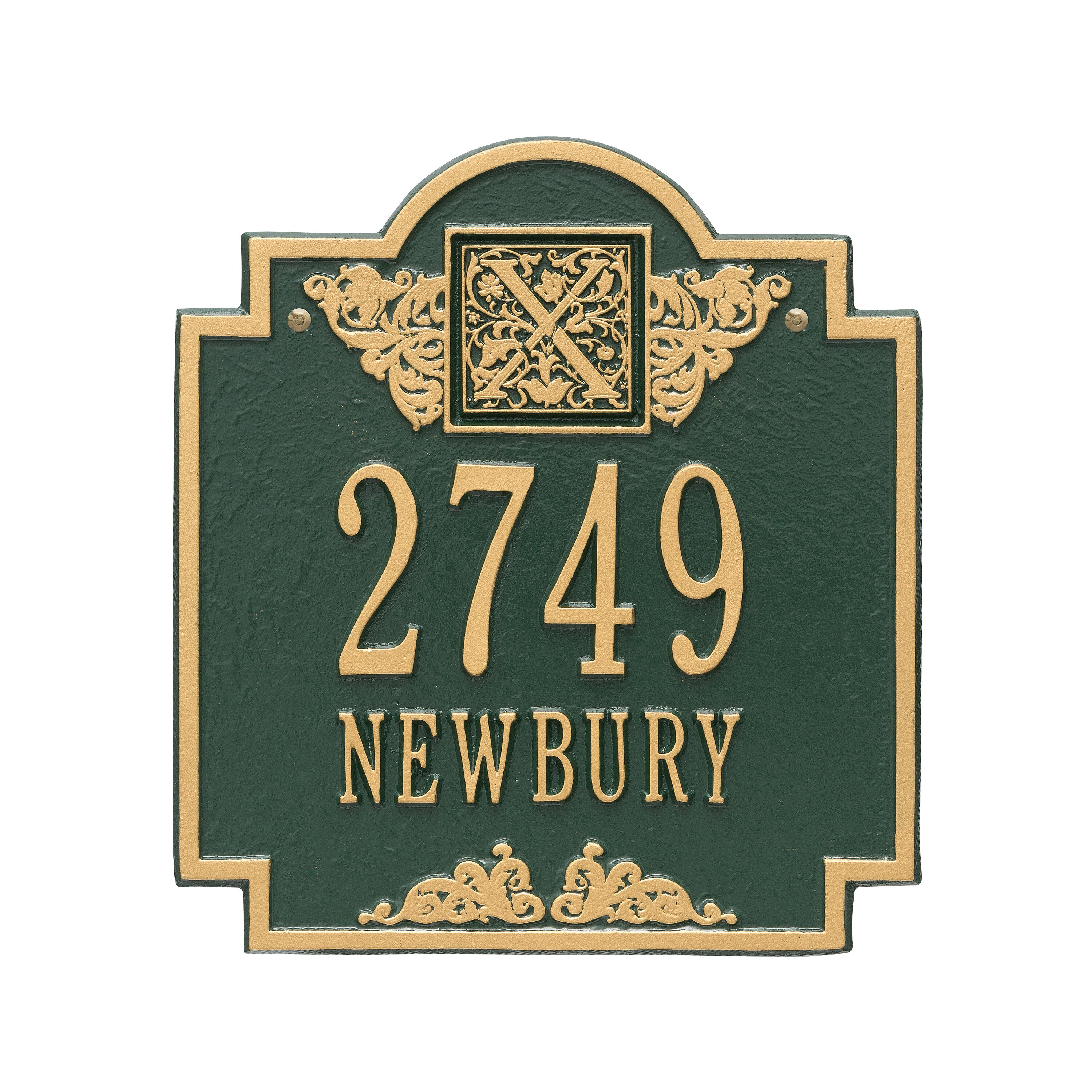Monogram Standard Wall Address Plaque