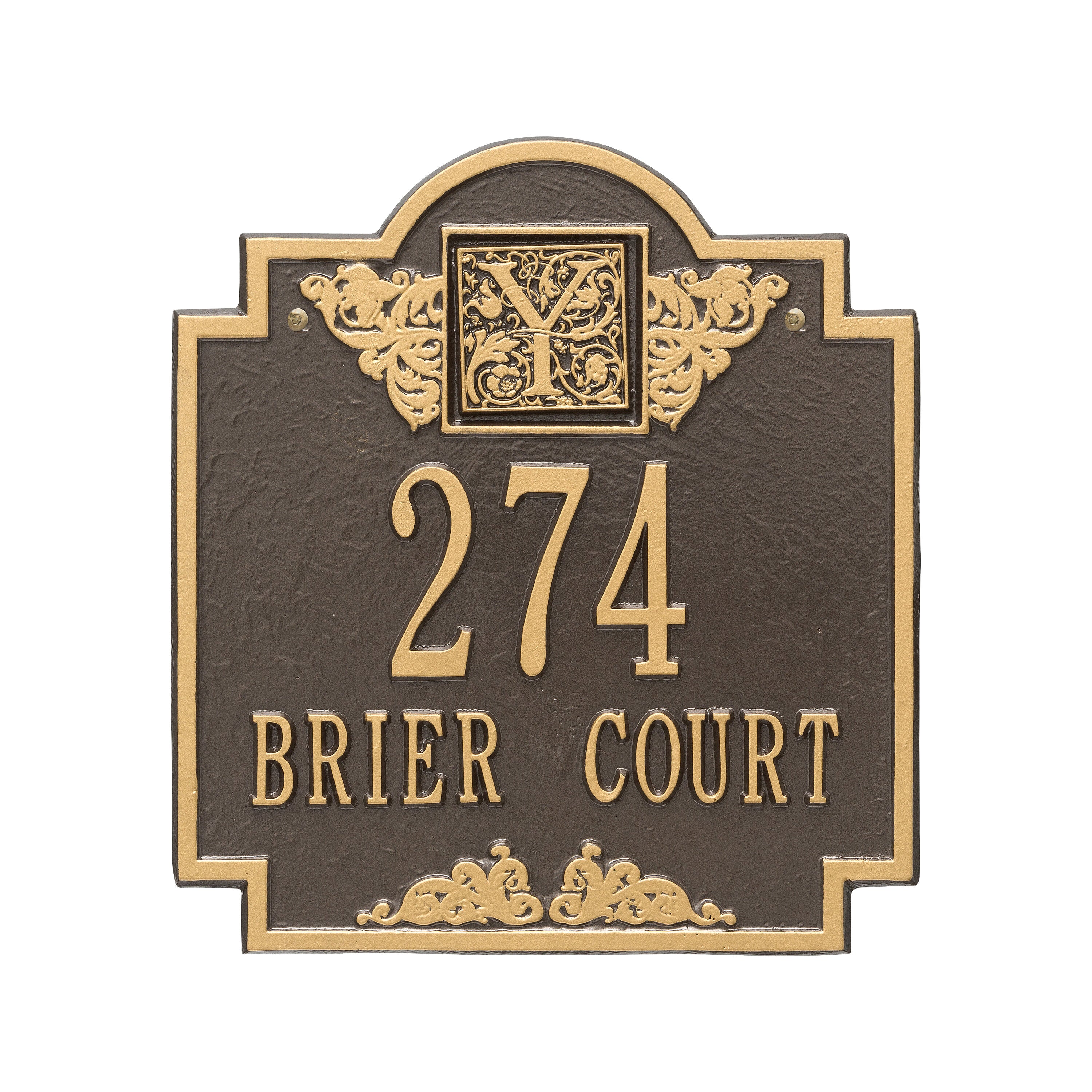 Monogram Standard Wall Address Plaque