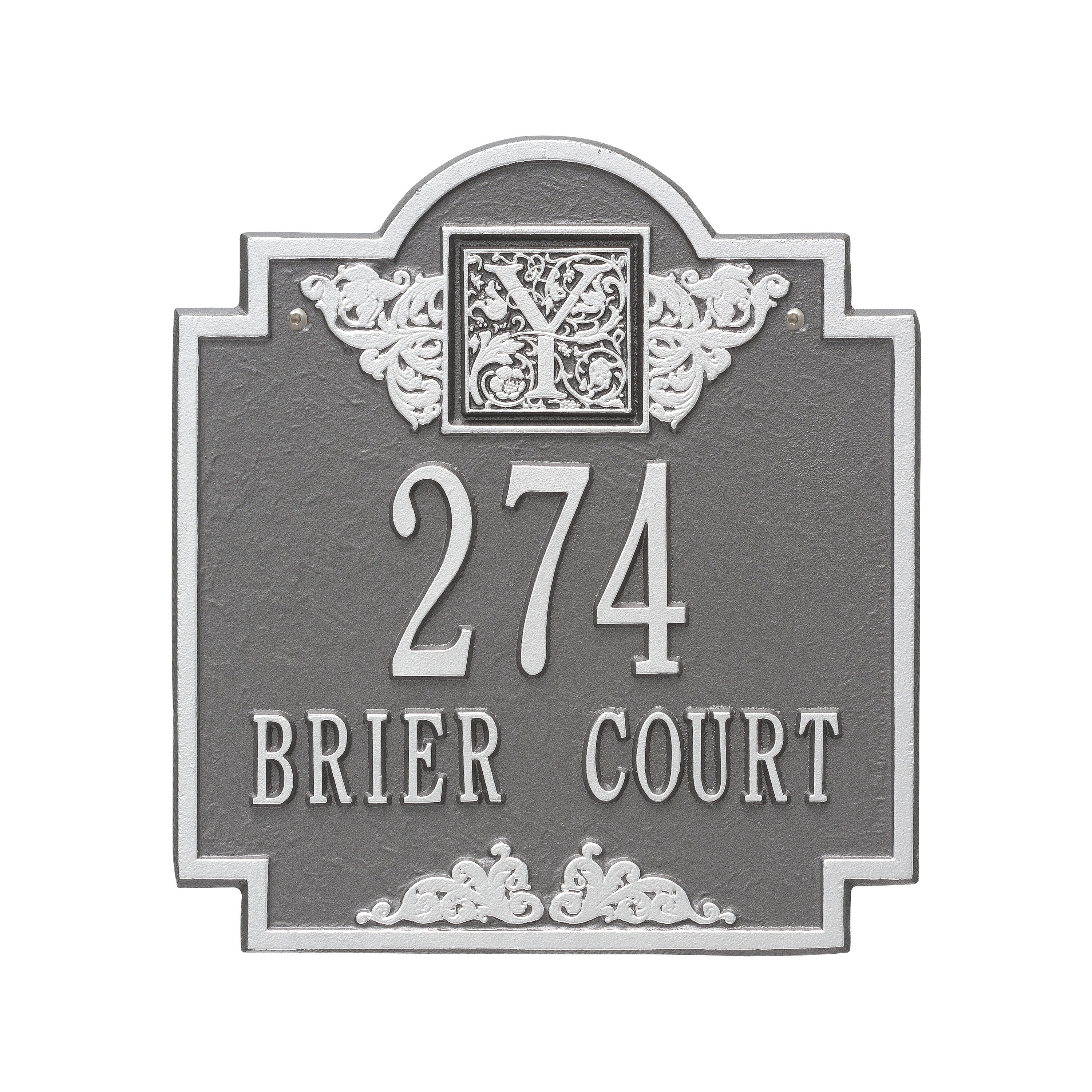Monogram Standard Wall Address Plaque