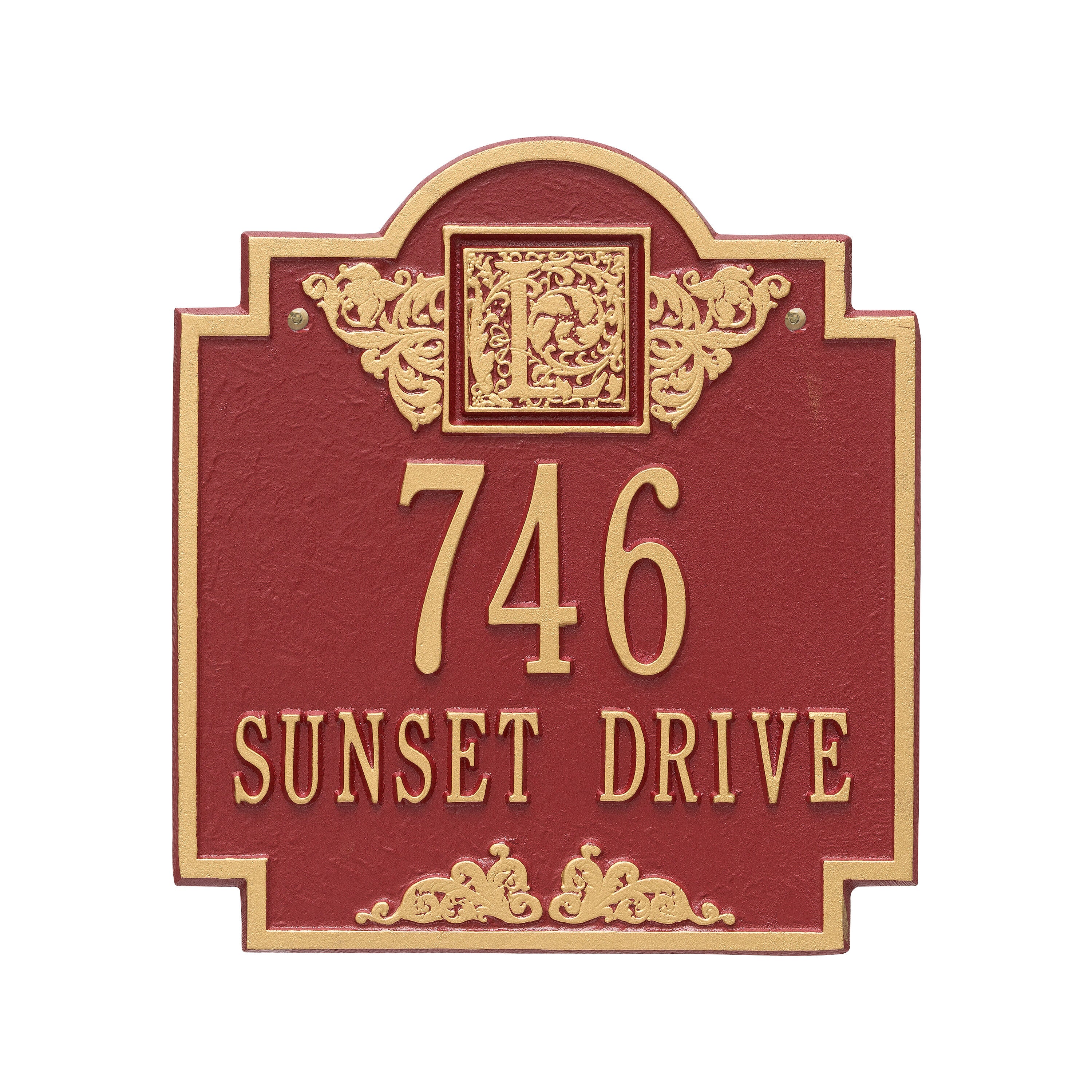 Monogram Standard Wall Address Plaque