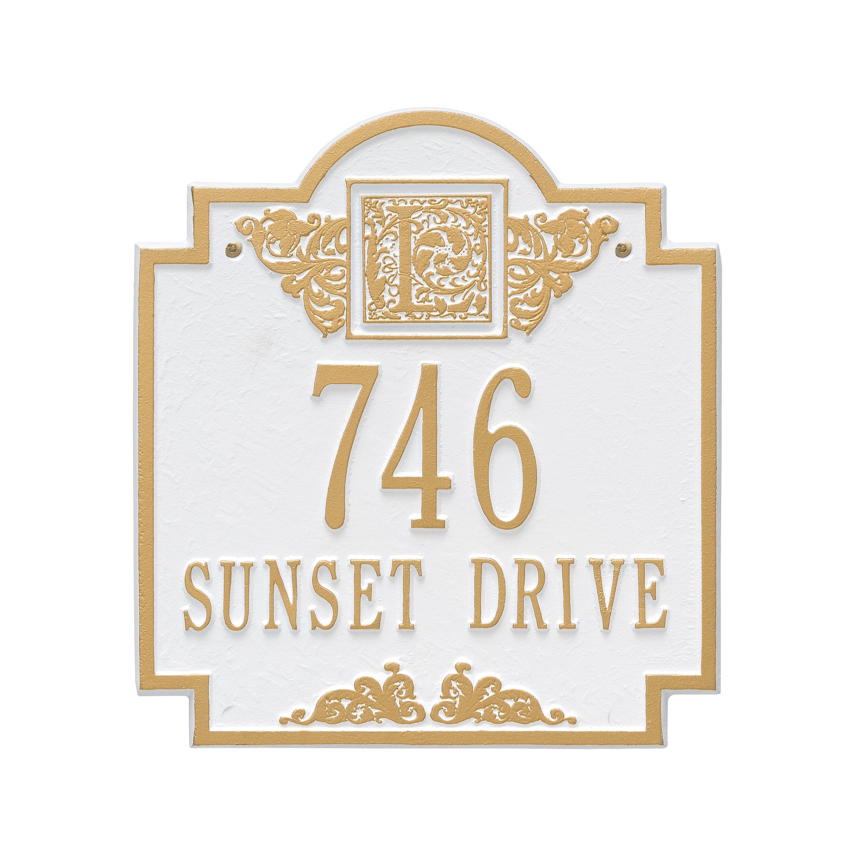 Monogram Standard Wall Address Plaque