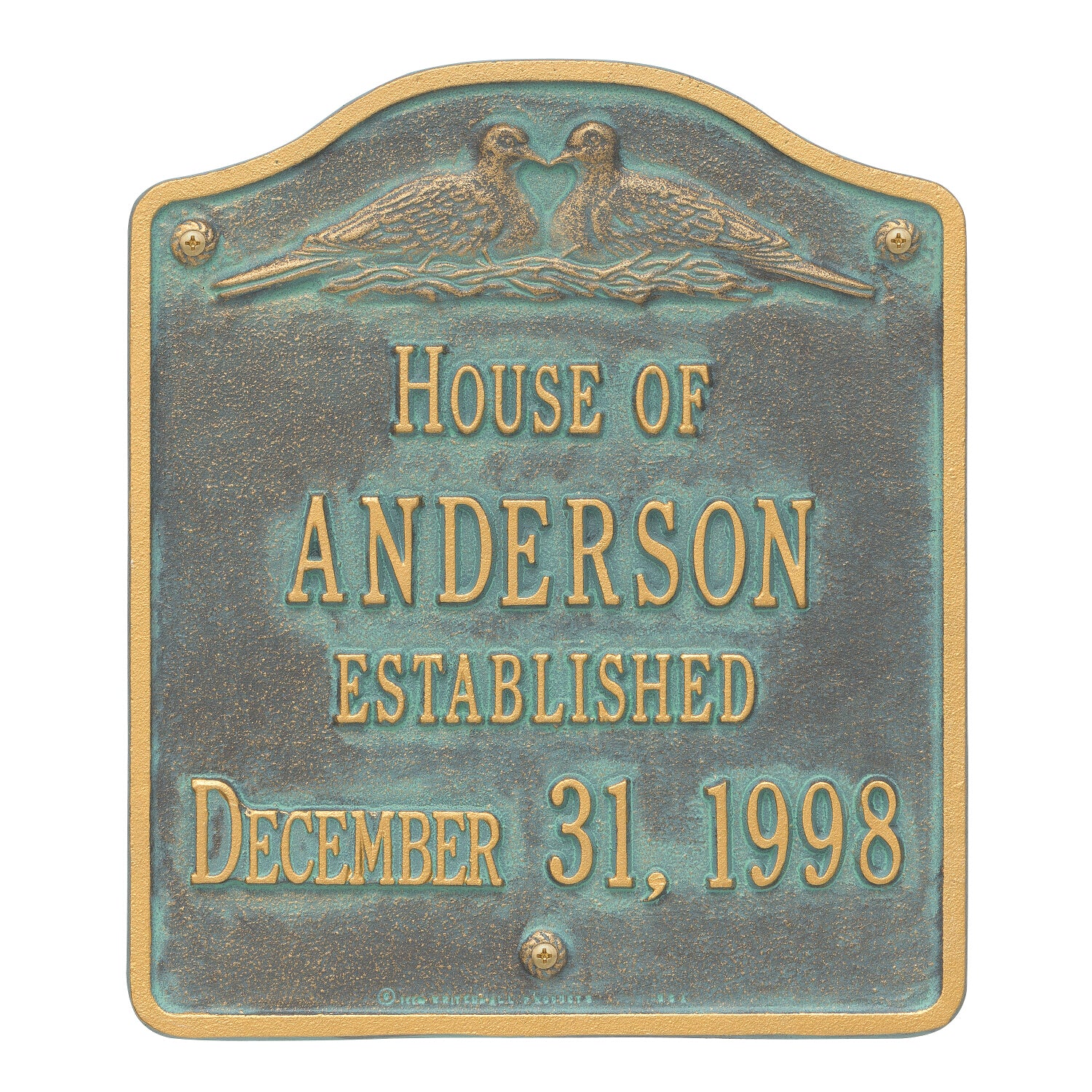 Dove Wall Wedding or Anniversary Plaque