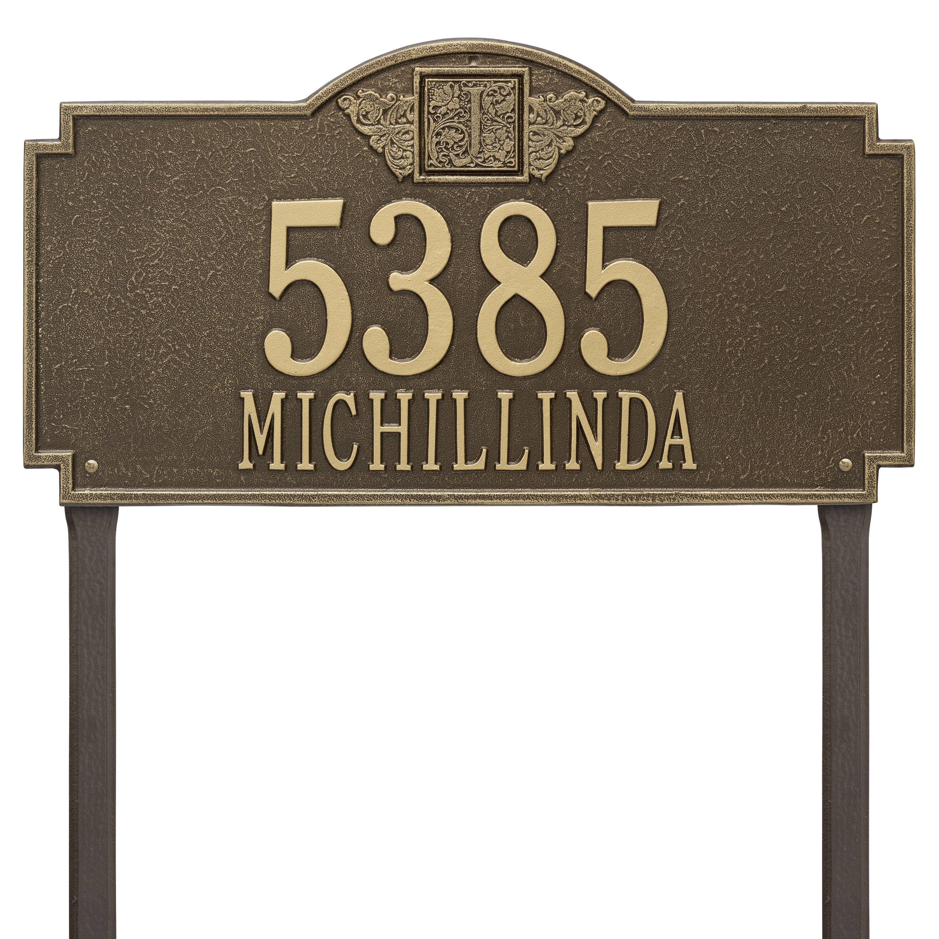 Monogram Estate Lawn Address Plaque