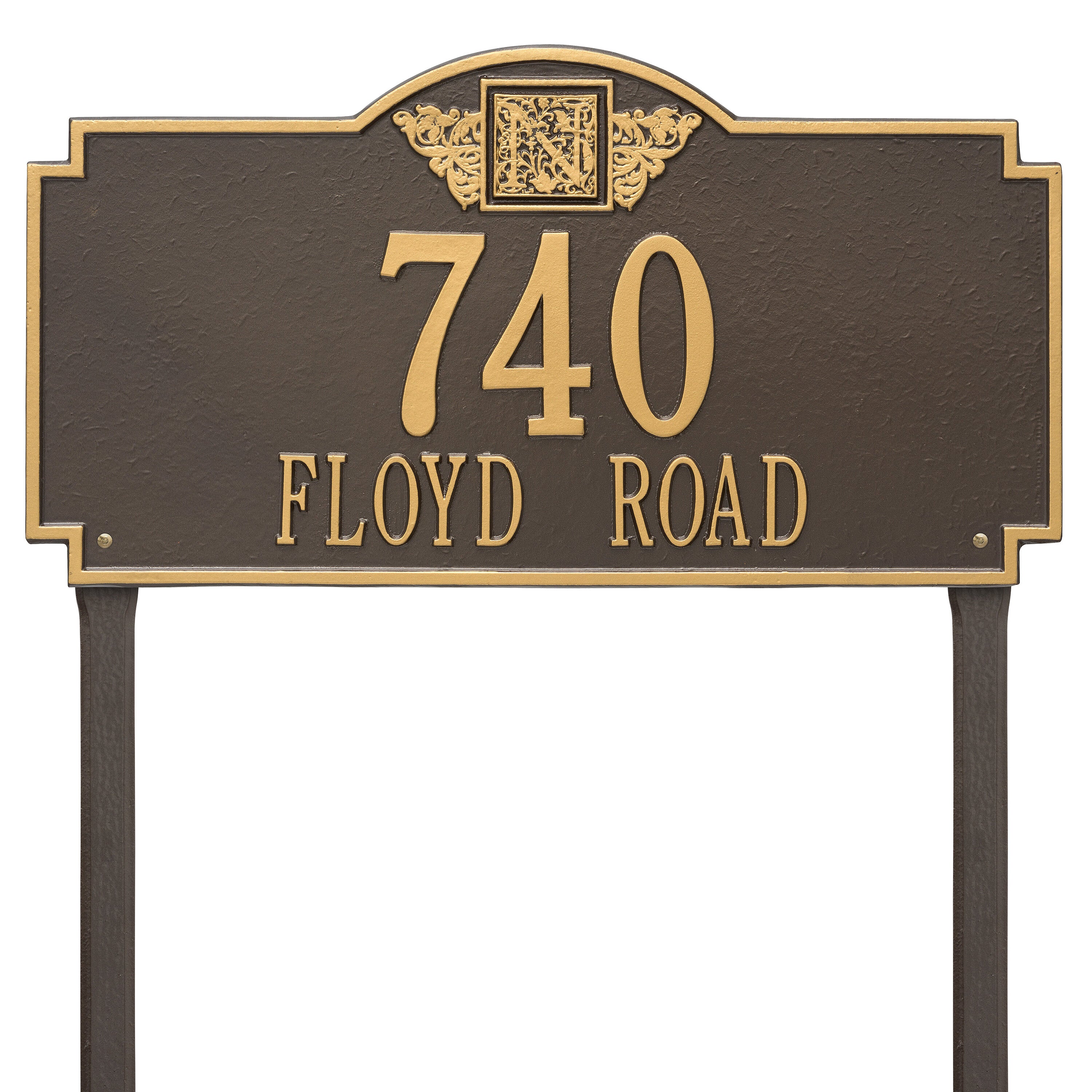 Monogram Estate Lawn Address Plaque