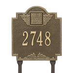 Monogram Standard Lawn Address Plaque