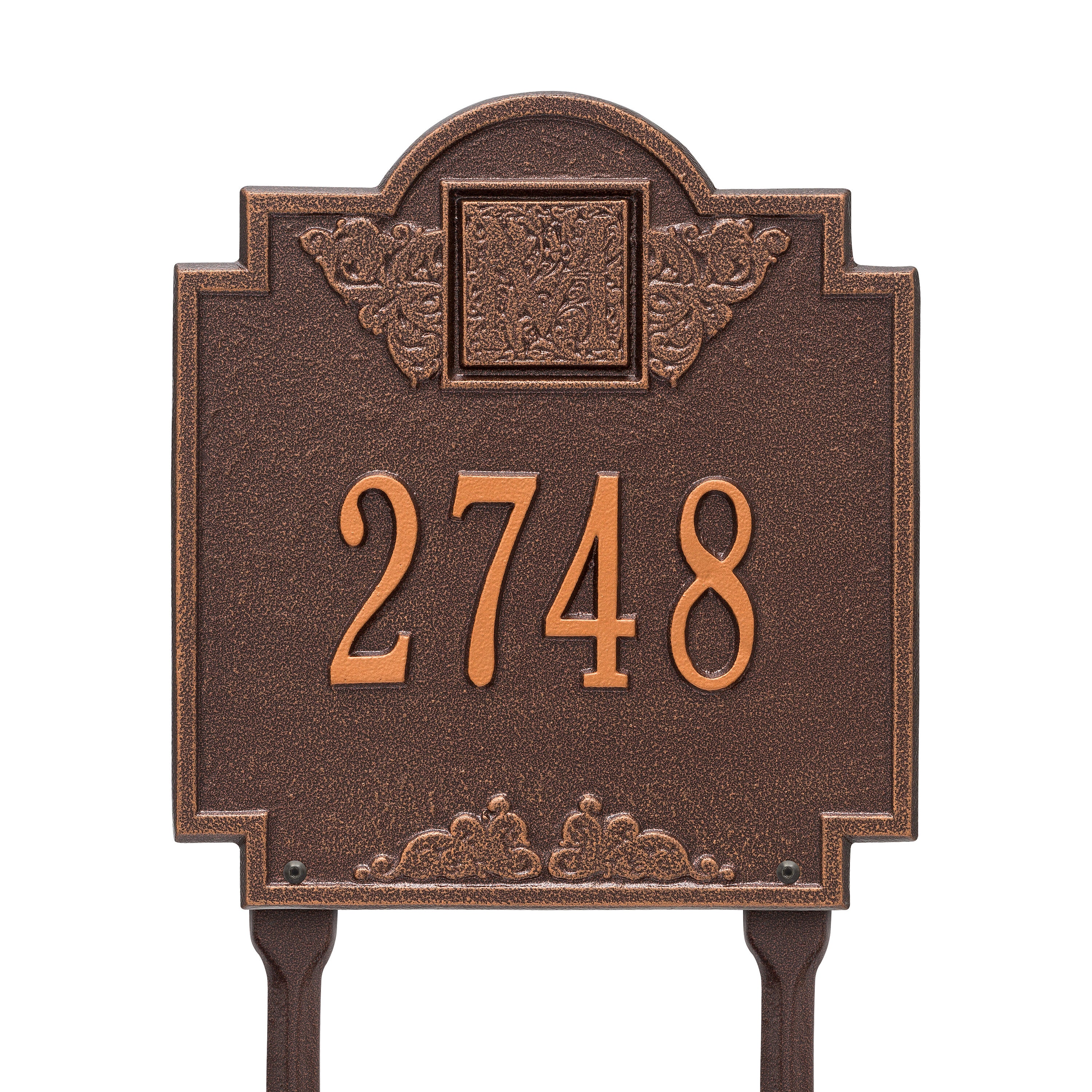 Monogram Standard Lawn Address Plaque