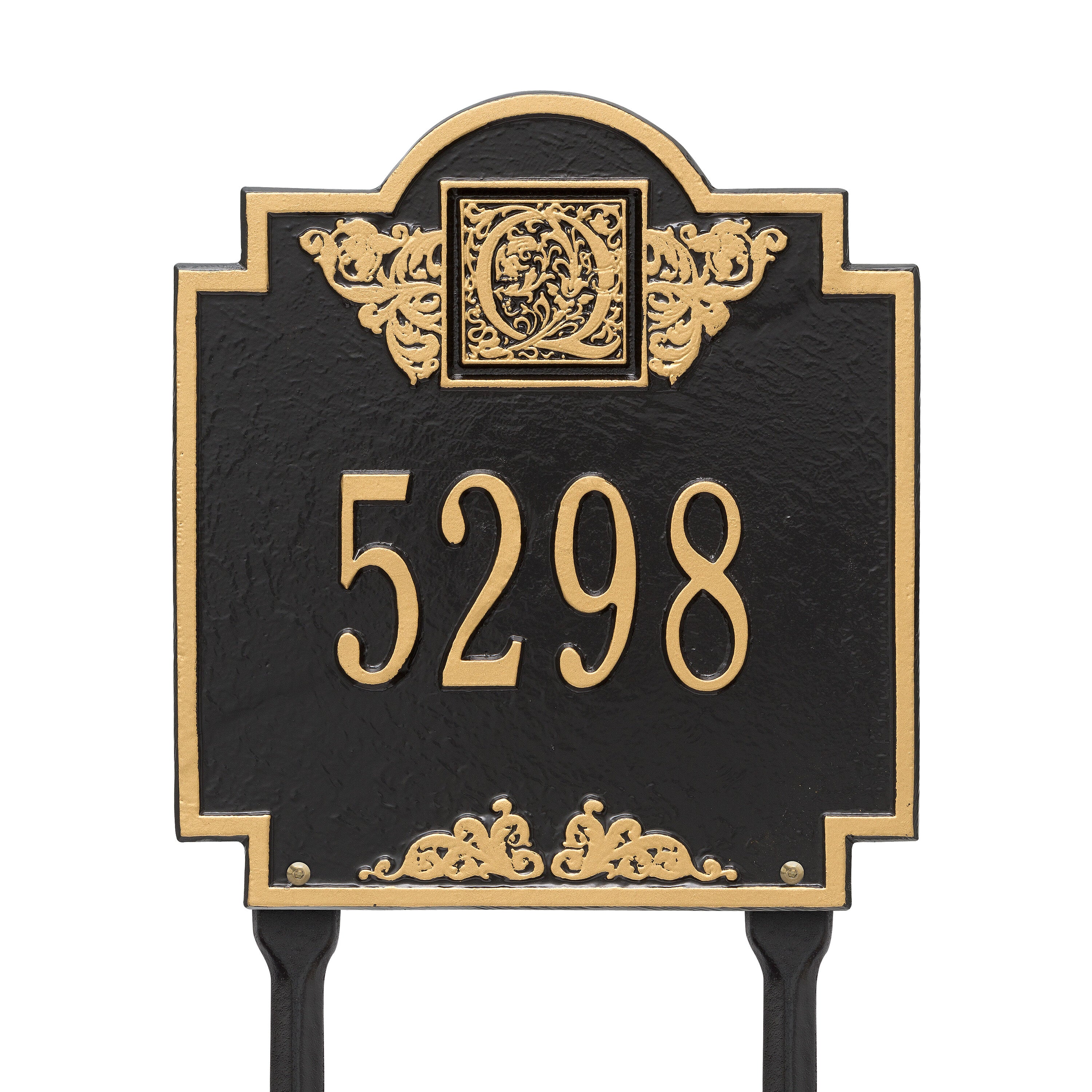Monogram Standard Lawn Address Plaque