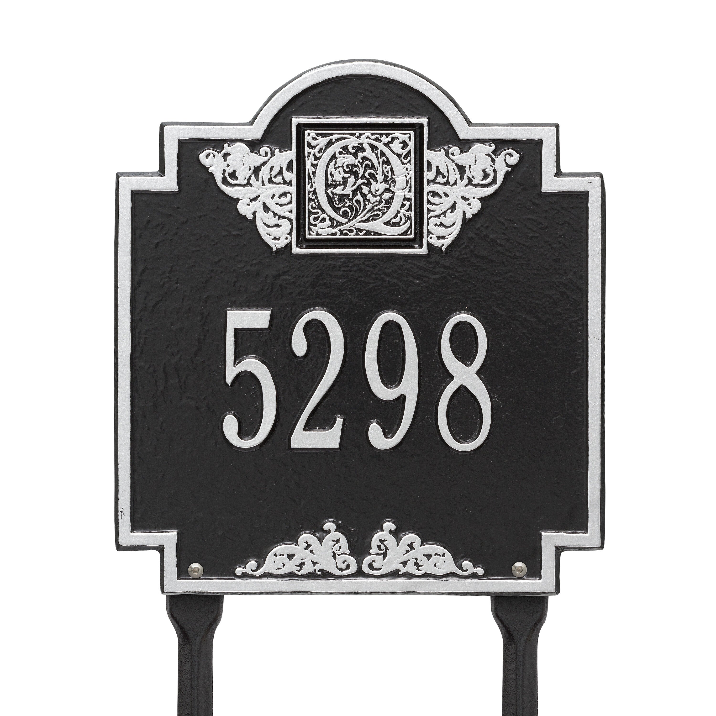 Monogram Standard Lawn Address Plaque