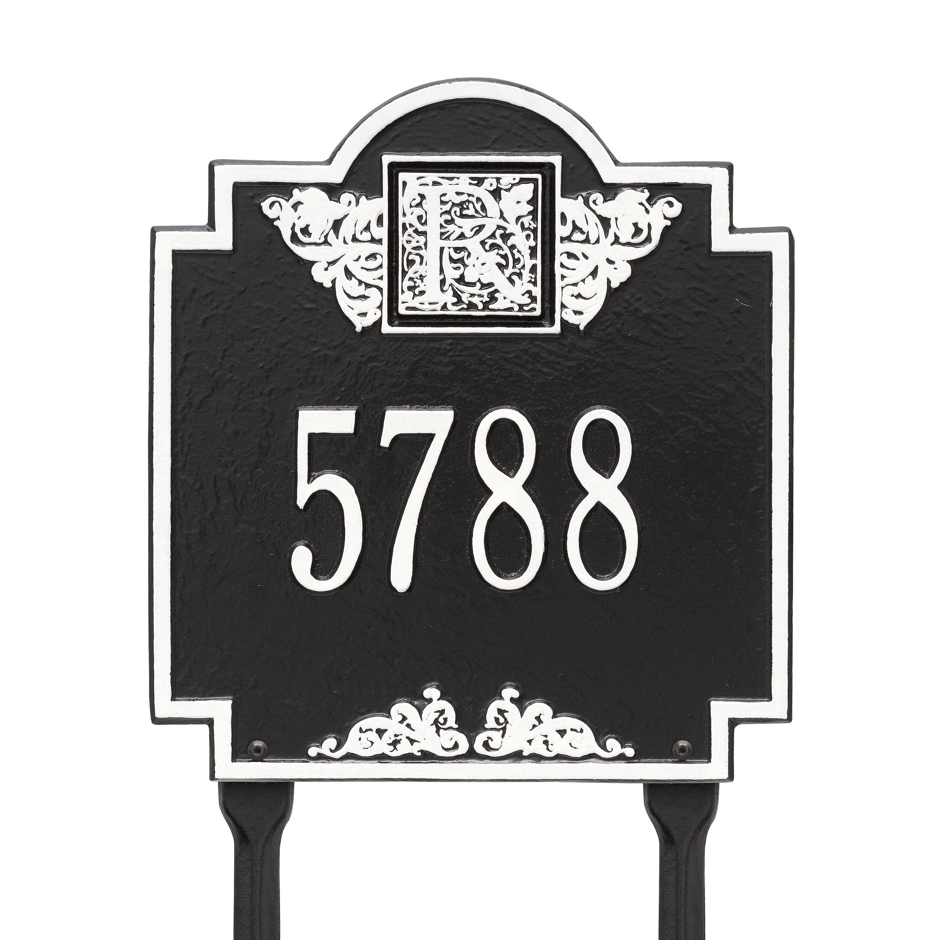 Monogram Standard Lawn Address Plaque