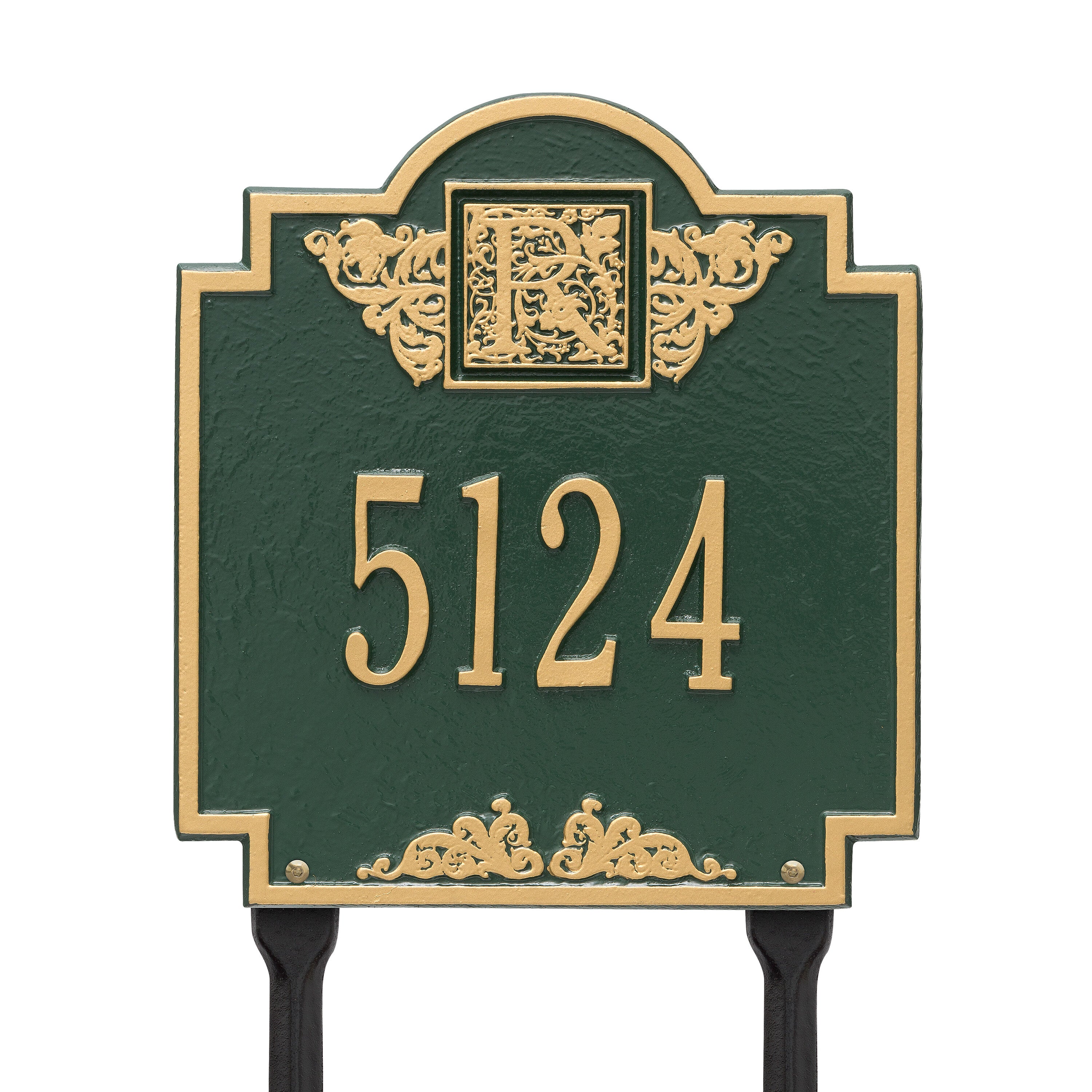 Monogram Standard Lawn Address Plaque