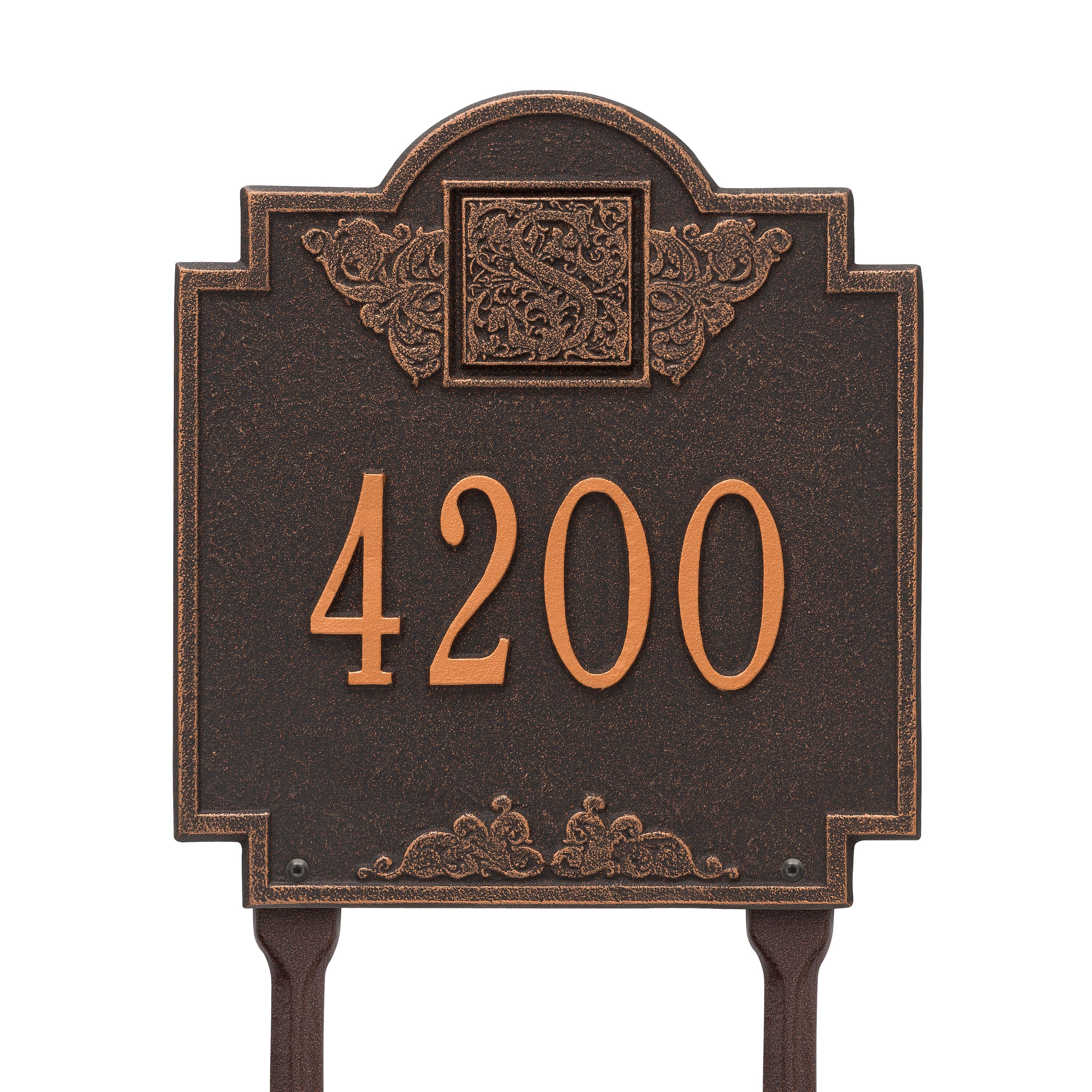Monogram Standard Lawn Address Plaque