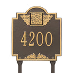 Monogram Standard Lawn Address Plaque