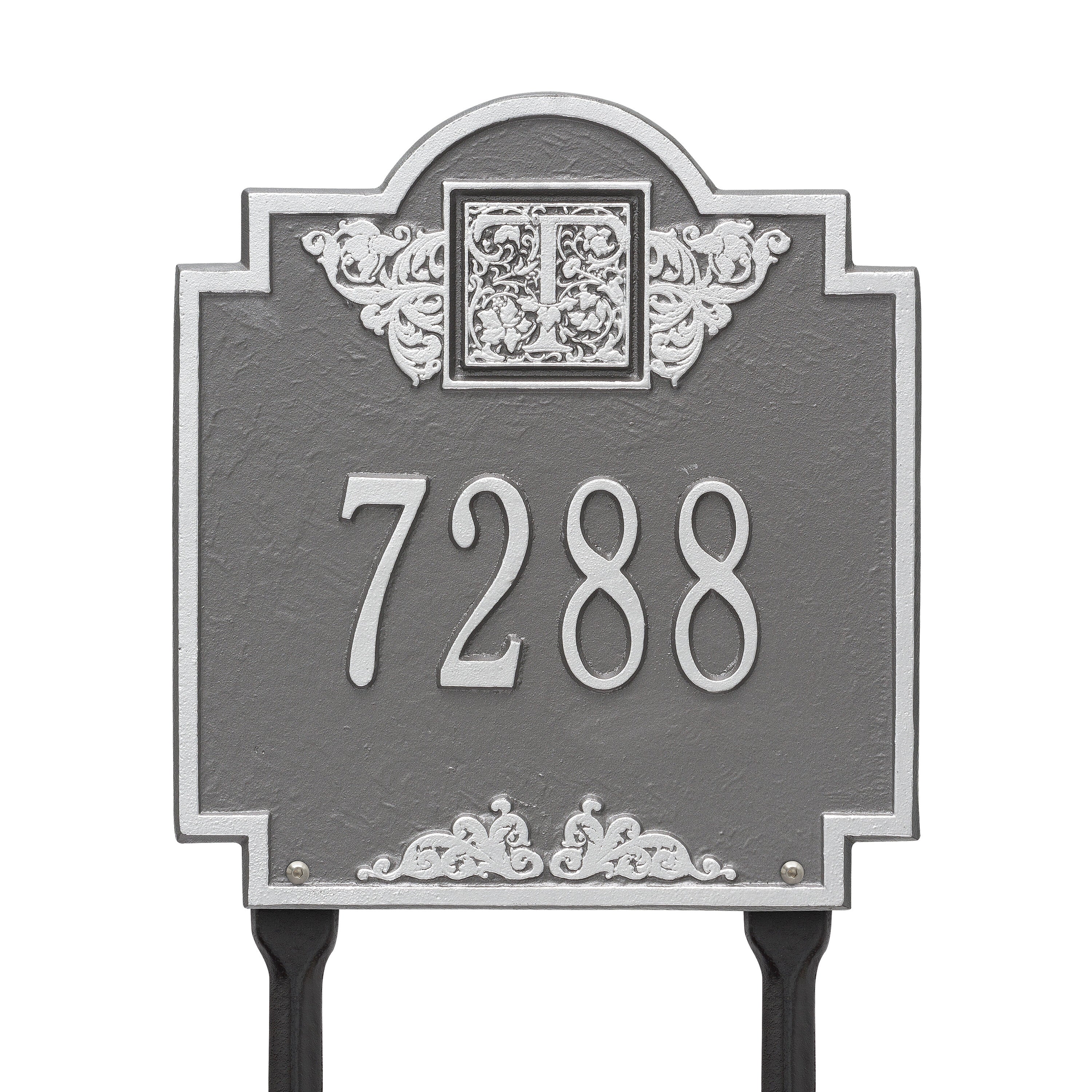Monogram Standard Lawn Address Plaque