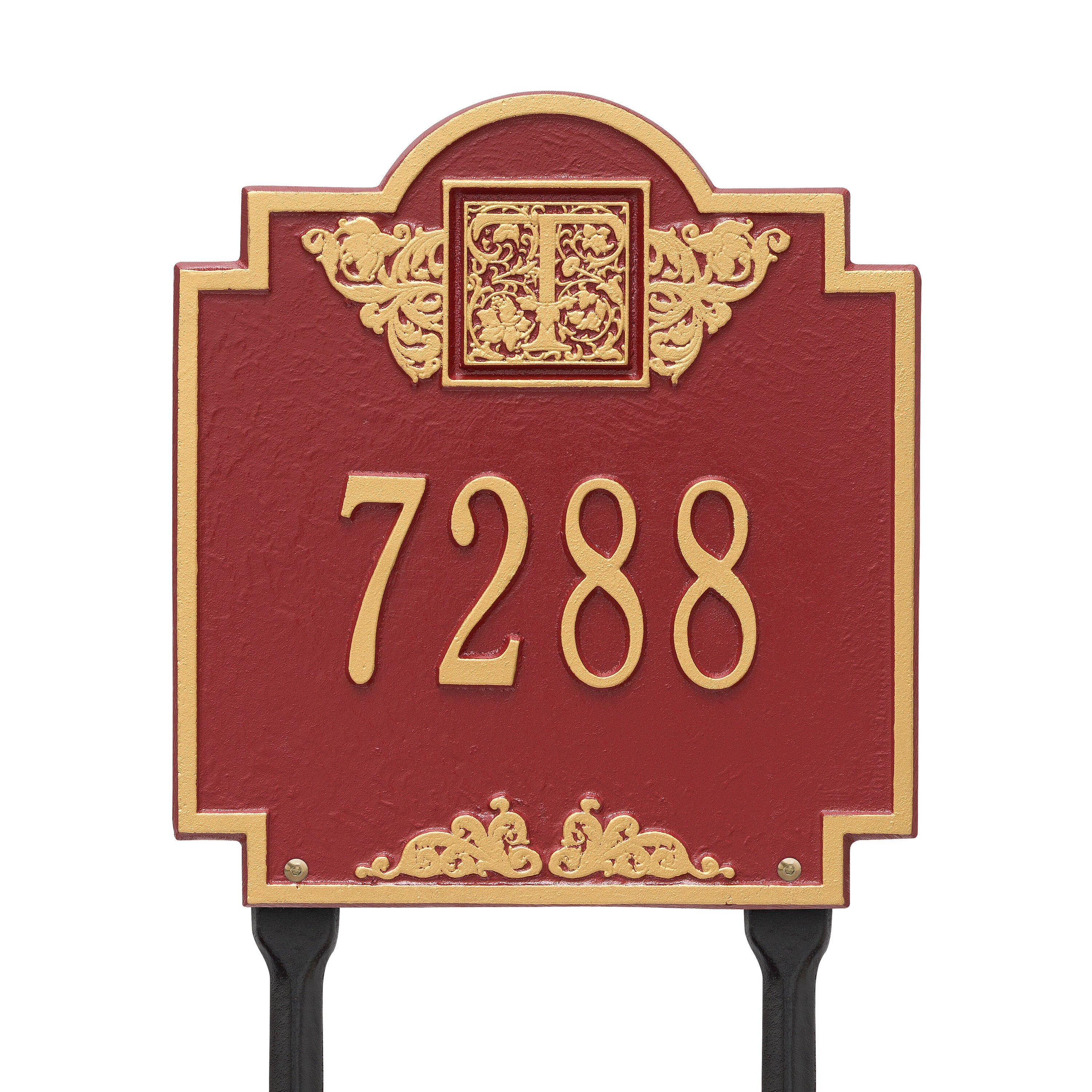 Monogram Standard Lawn Address Plaque