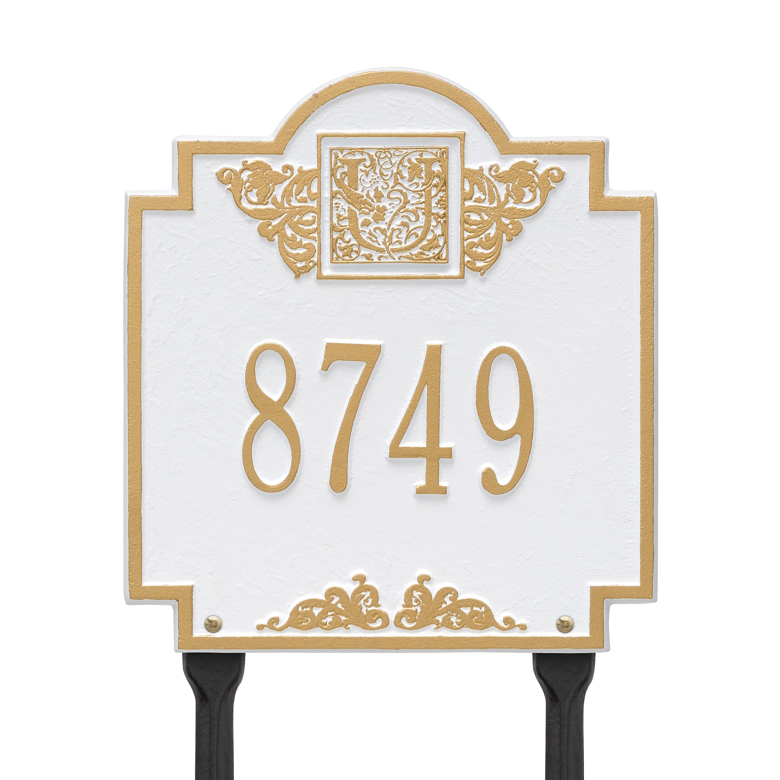 Monogram Standard Lawn Address Plaque