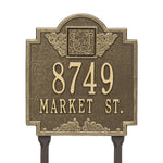 Monogram Standard Lawn Address Plaque