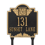 Monogram Standard Lawn Address Plaque