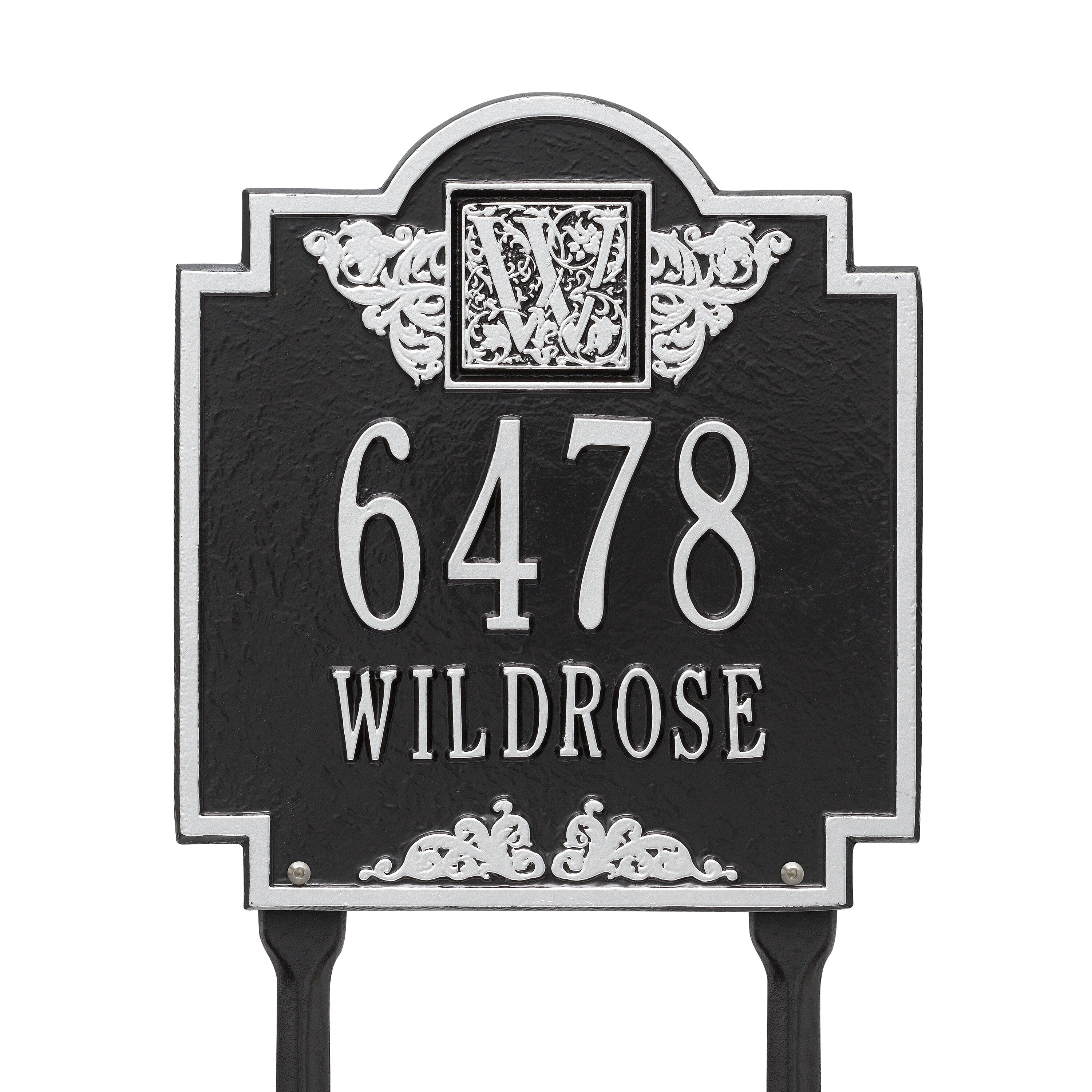 Monogram Standard Lawn Address Plaque