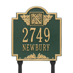 Monogram Standard Lawn Address Plaque