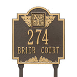 Monogram Standard Lawn Address Plaque