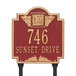 Monogram Standard Lawn Address Plaque