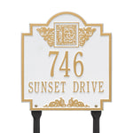 Monogram Standard Lawn Address Plaque
