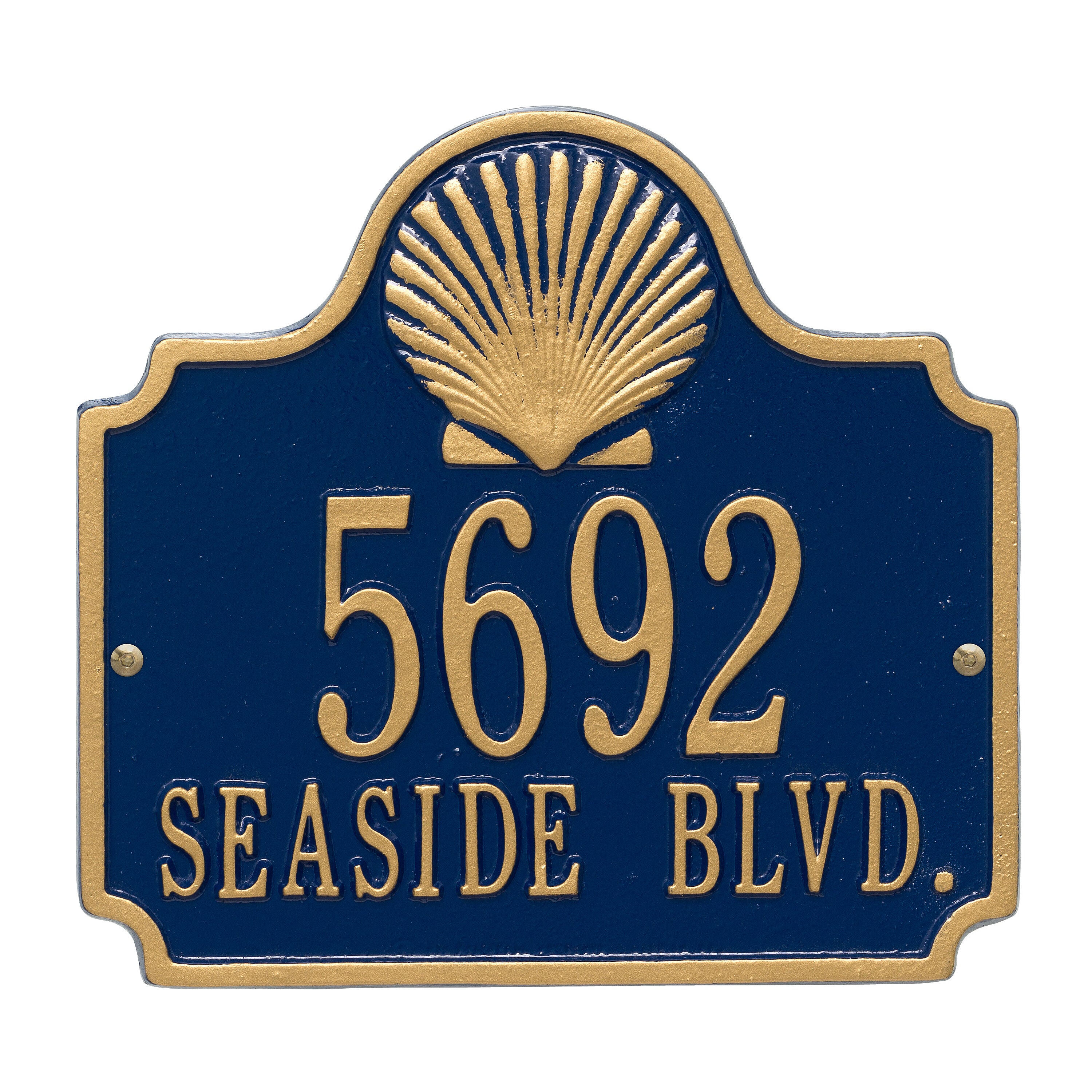 Conch Wall Address Plaque