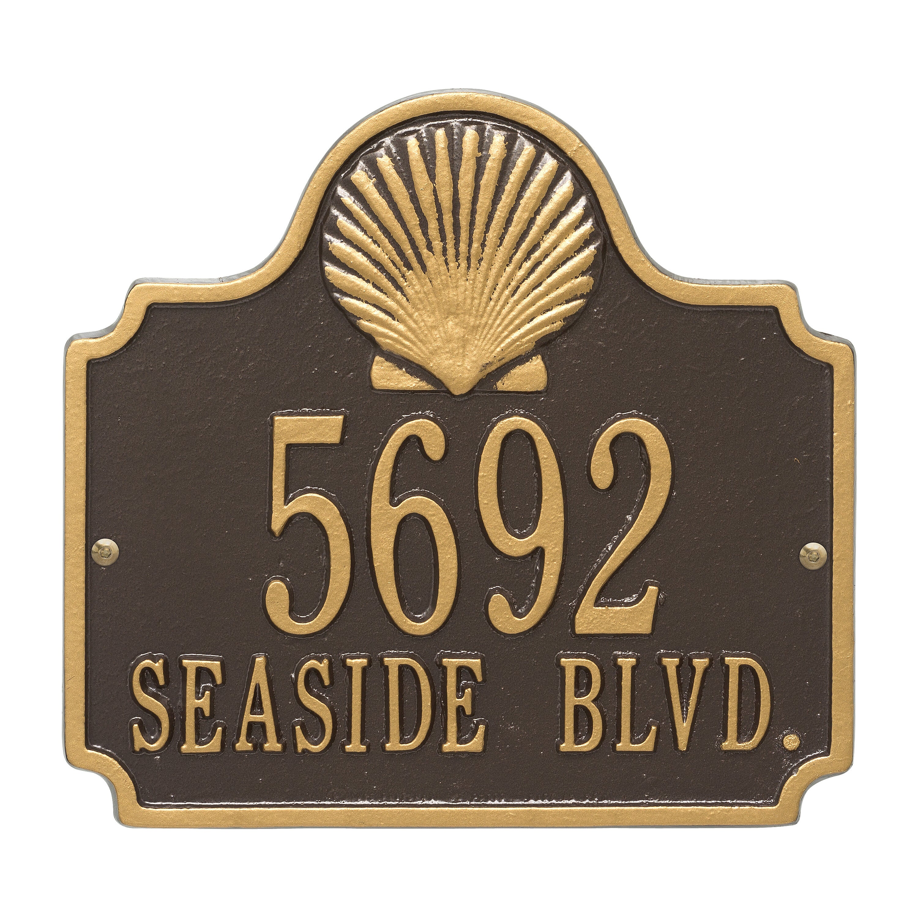 Conch Wall Address Plaque
