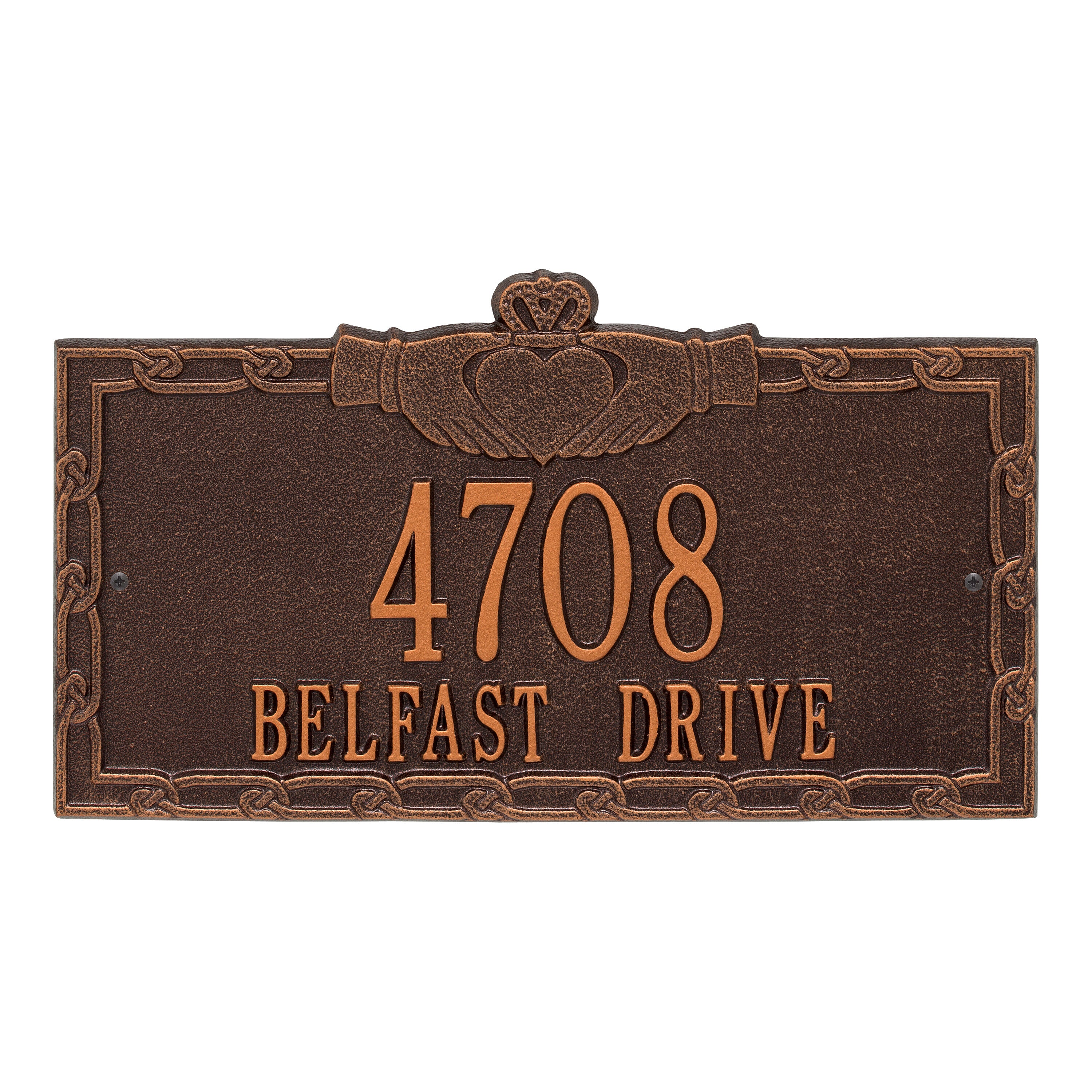 Claddagh Wall Address Plaque