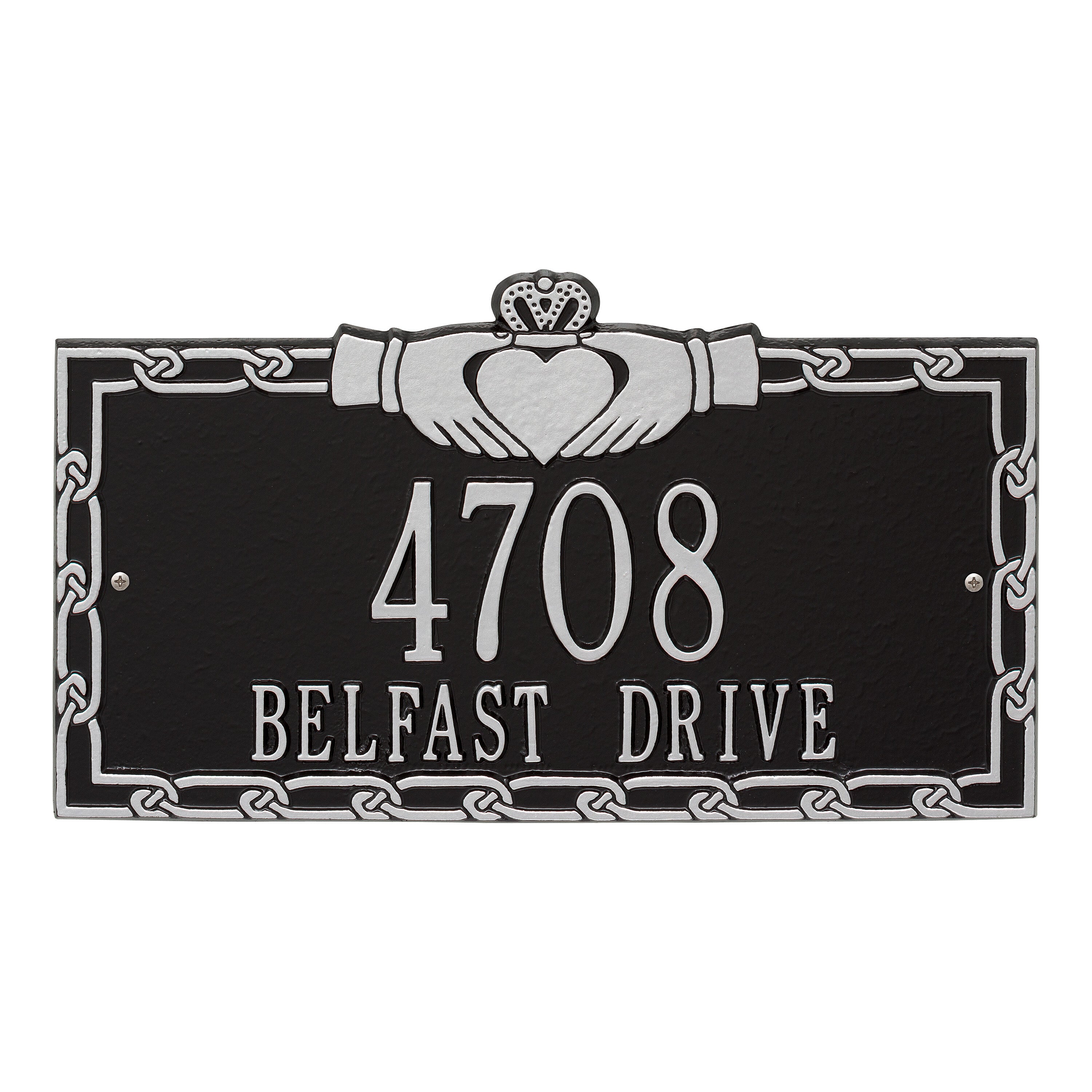 Claddagh Wall Address Plaque
