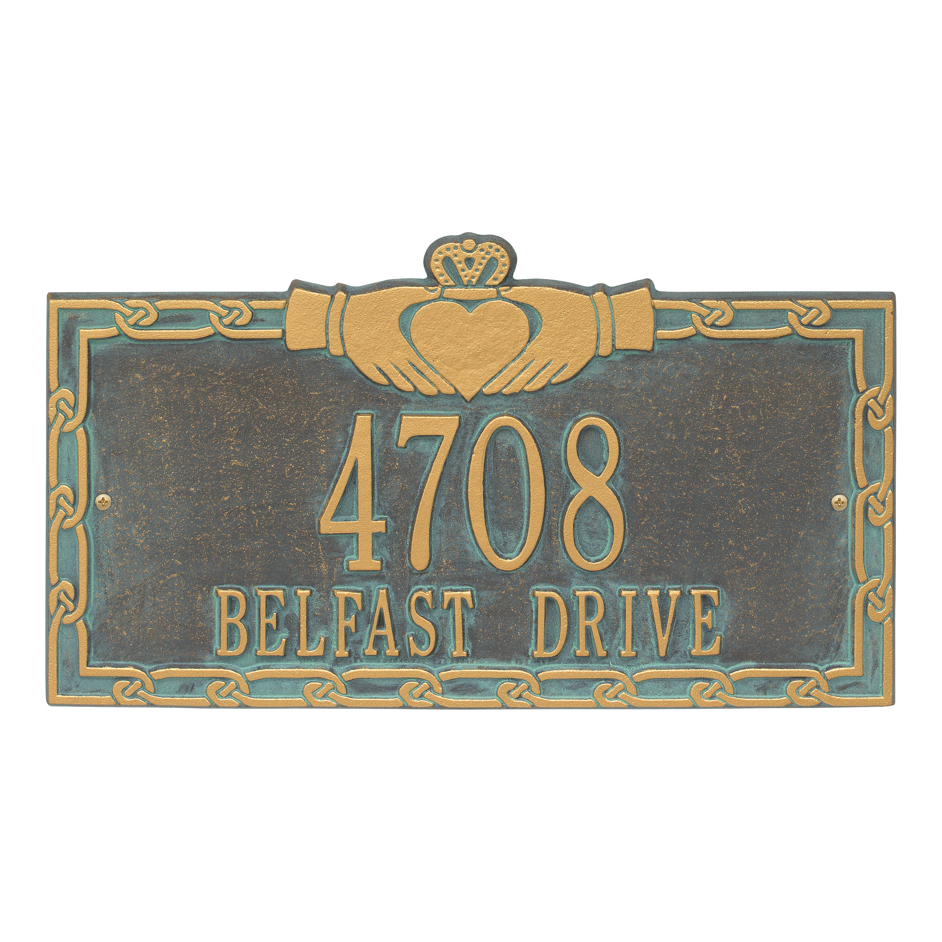 Claddagh Wall Address Plaque