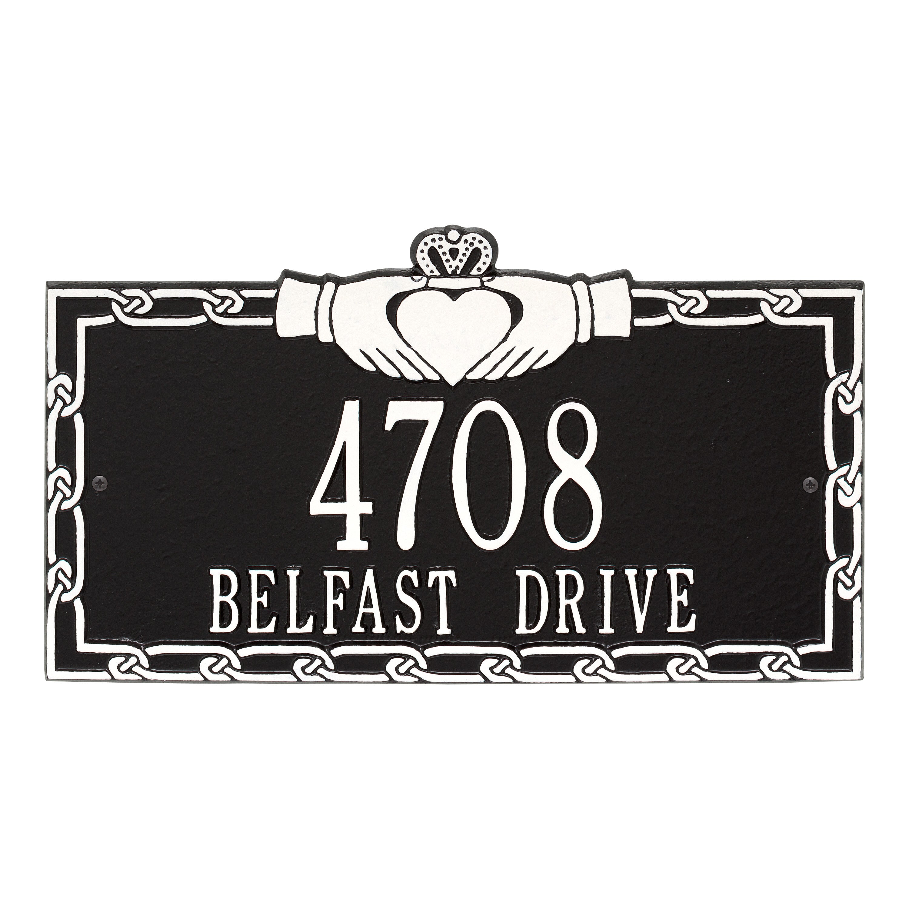 Claddagh Wall Address Plaque