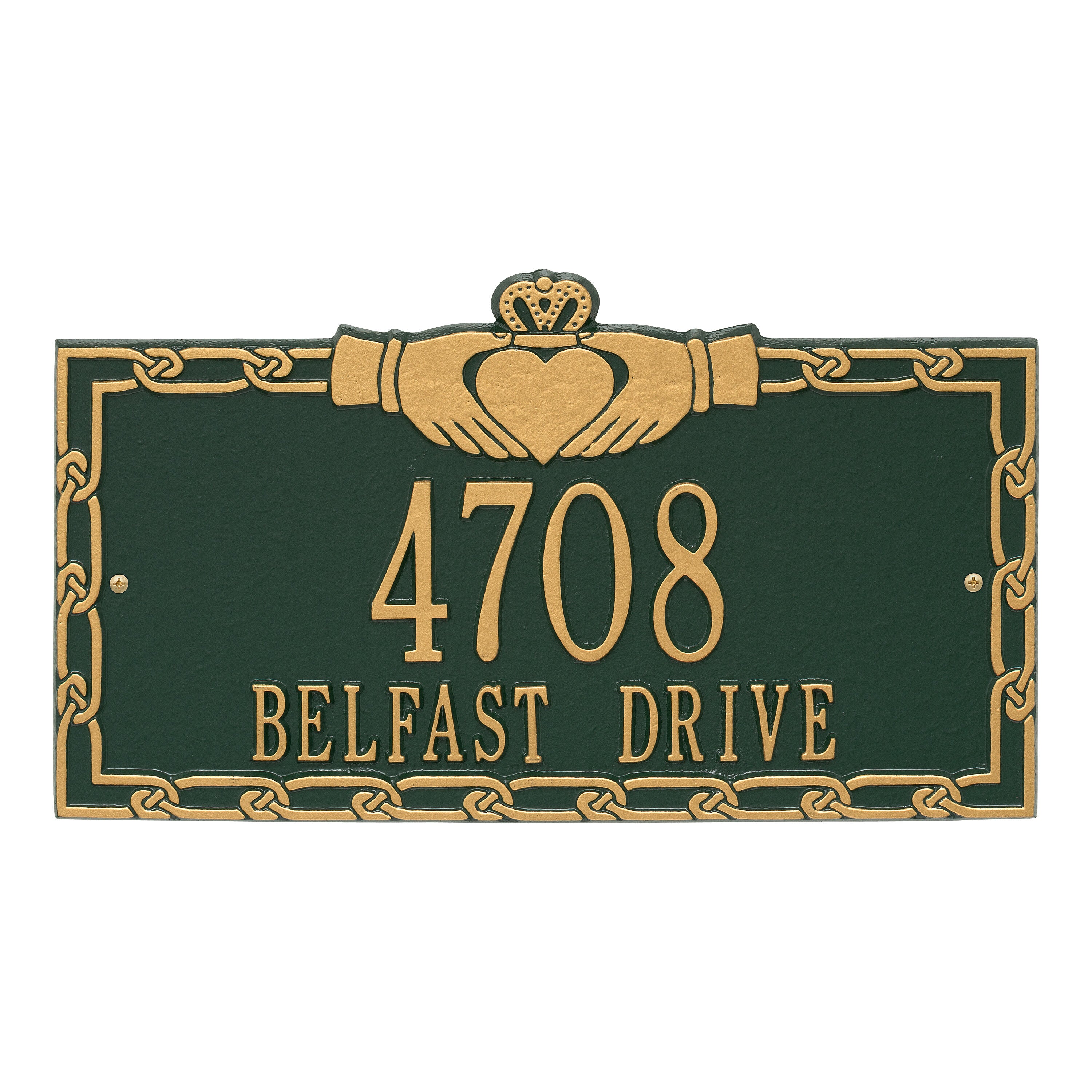 Claddagh Wall Address Plaque