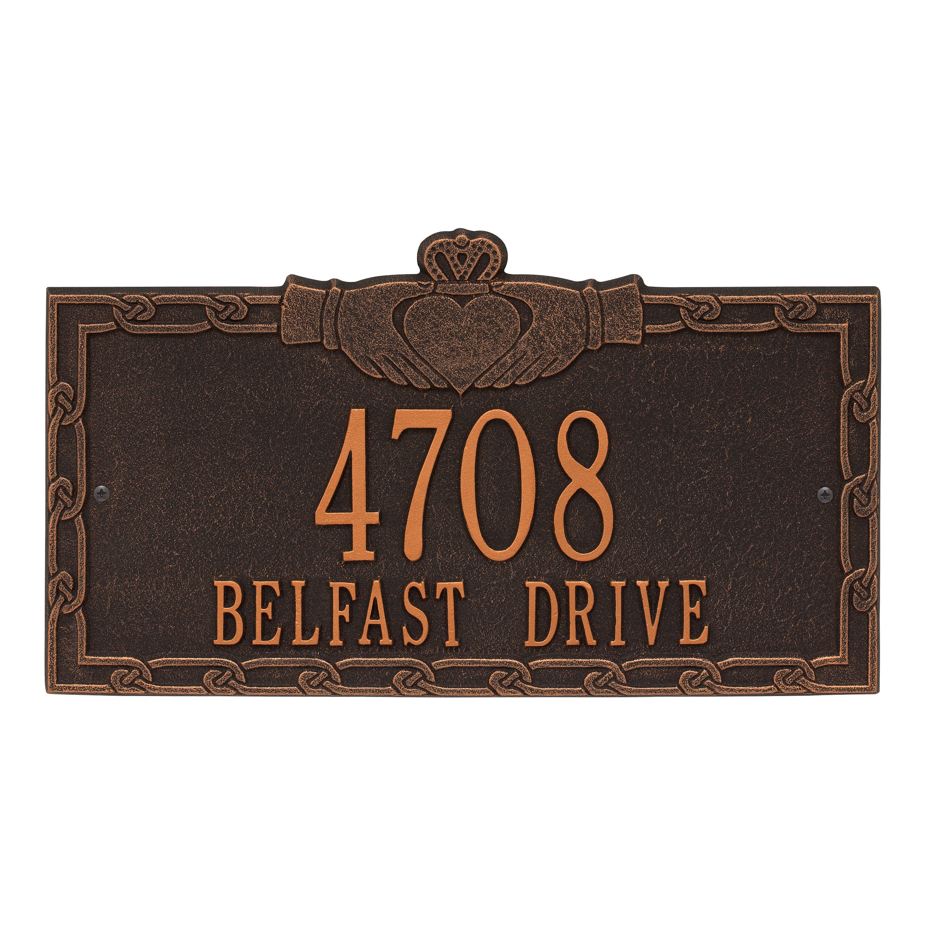 Claddagh Wall Address Plaque