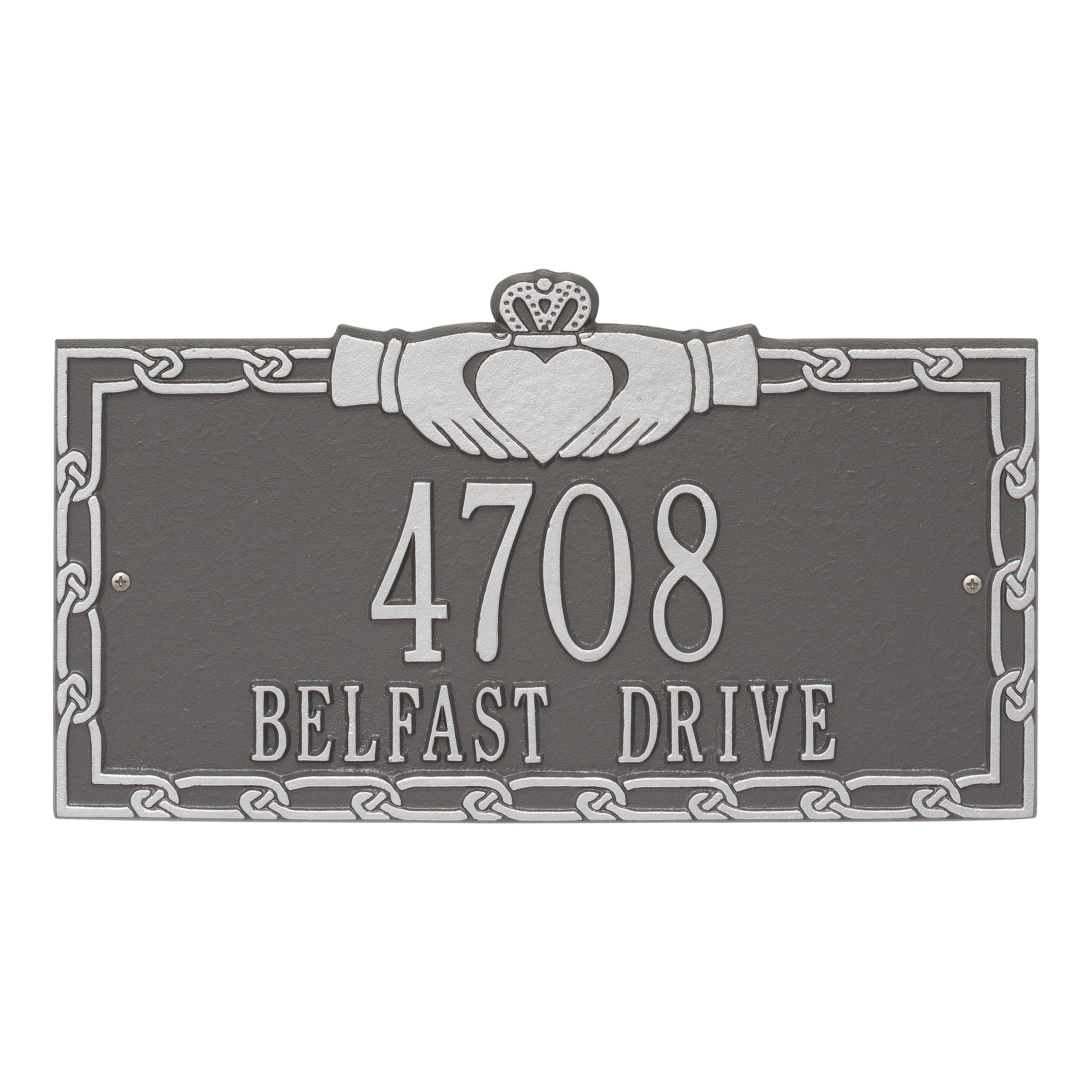 Claddagh Wall Address Plaque