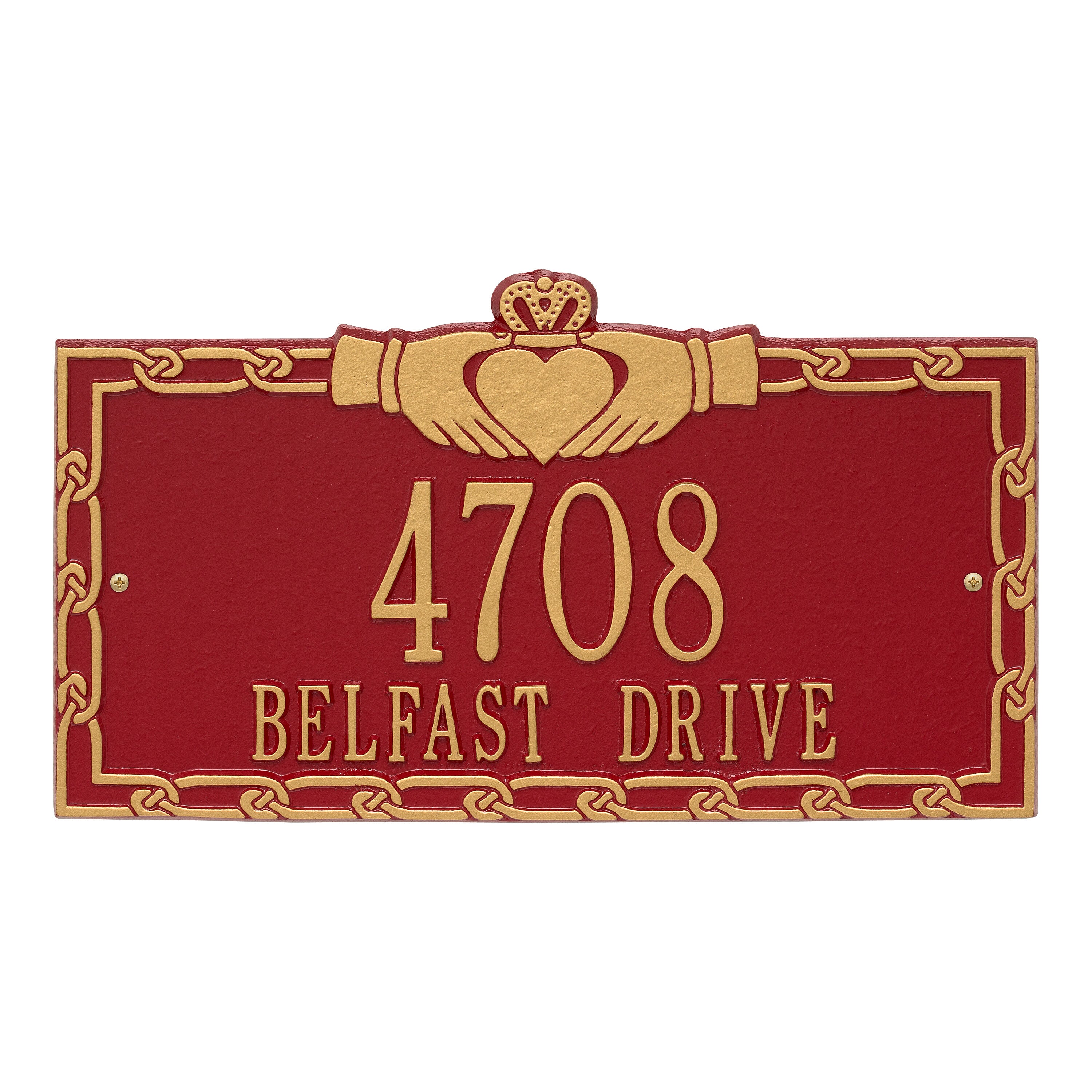 Claddagh Wall Address Plaque