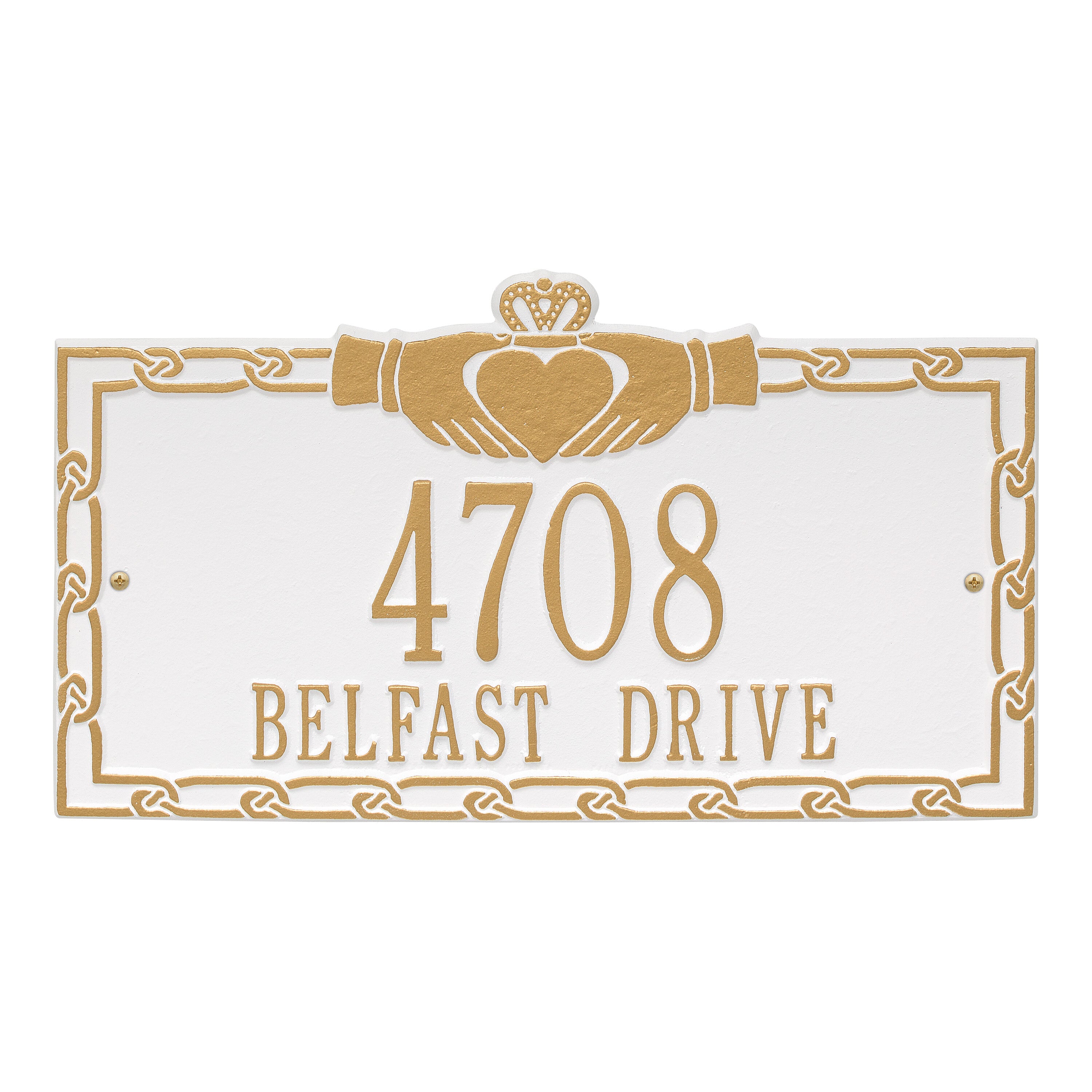 Claddagh Wall Address Plaque