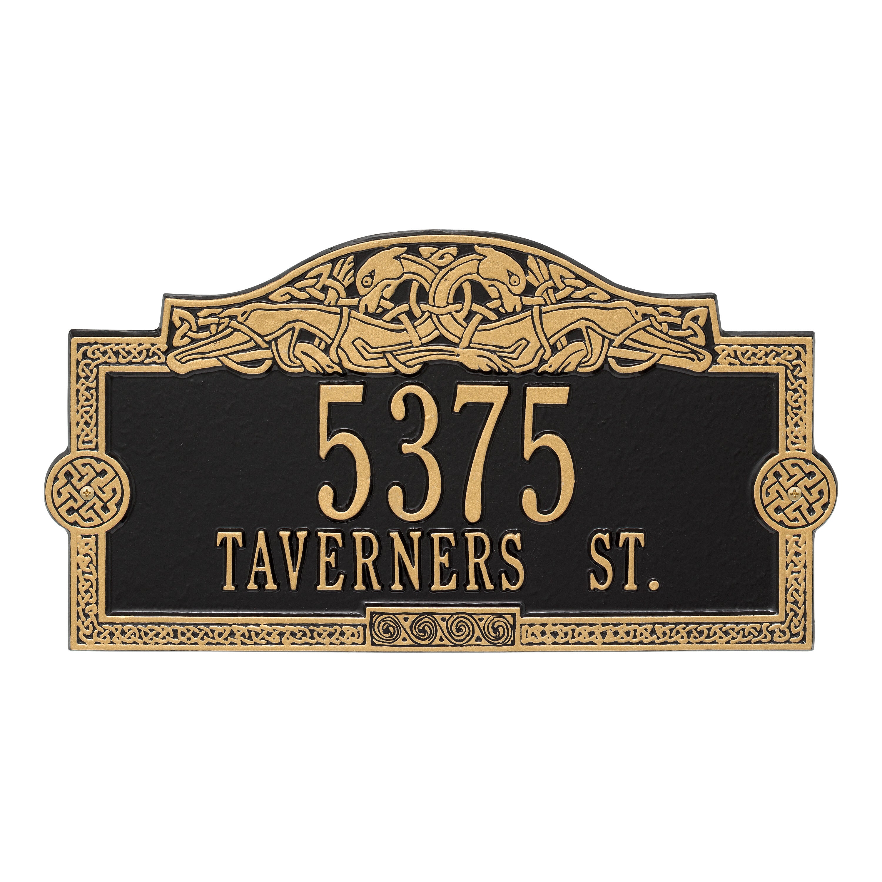 Celtic Dragon Address Plaque