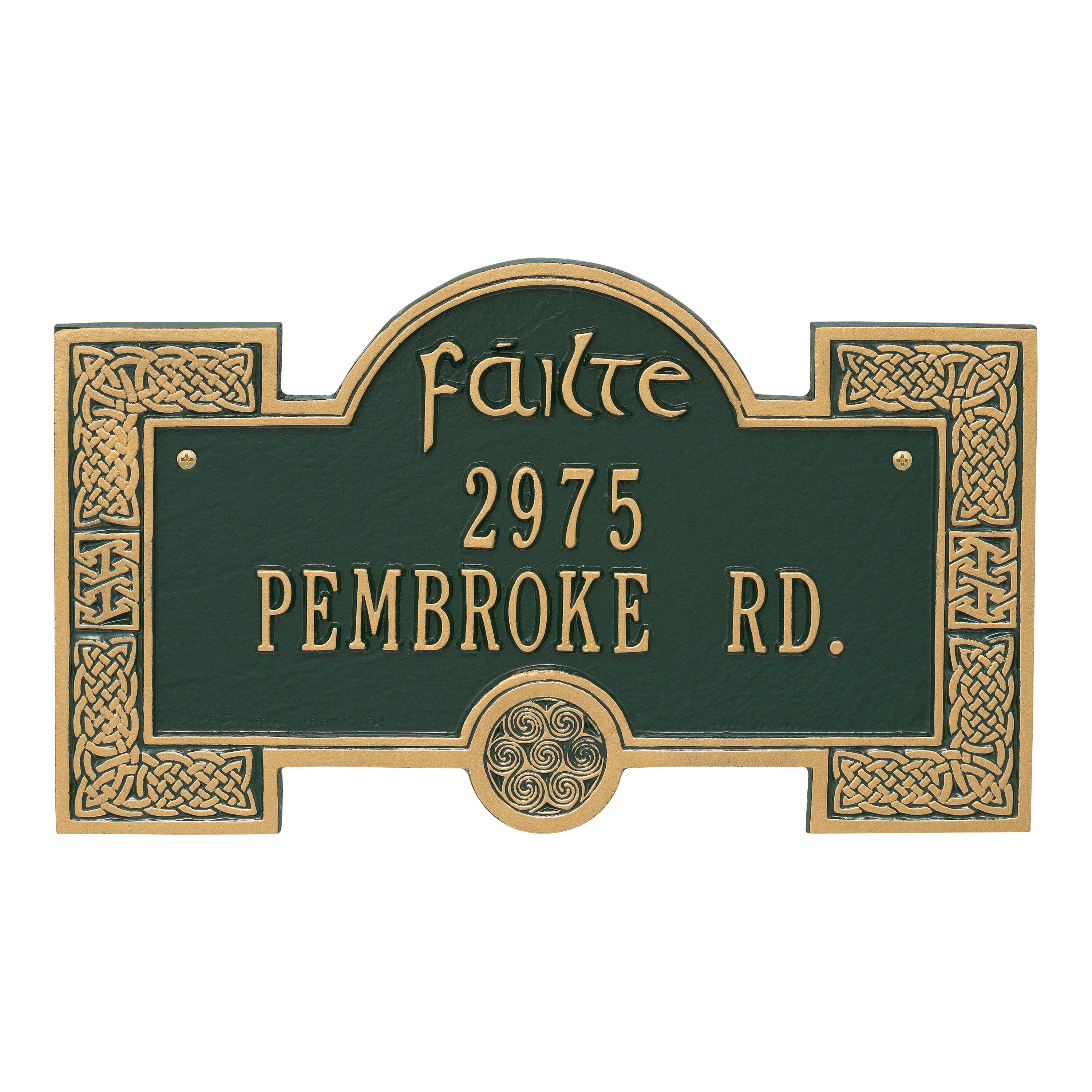 Failte Wall Address Plaque