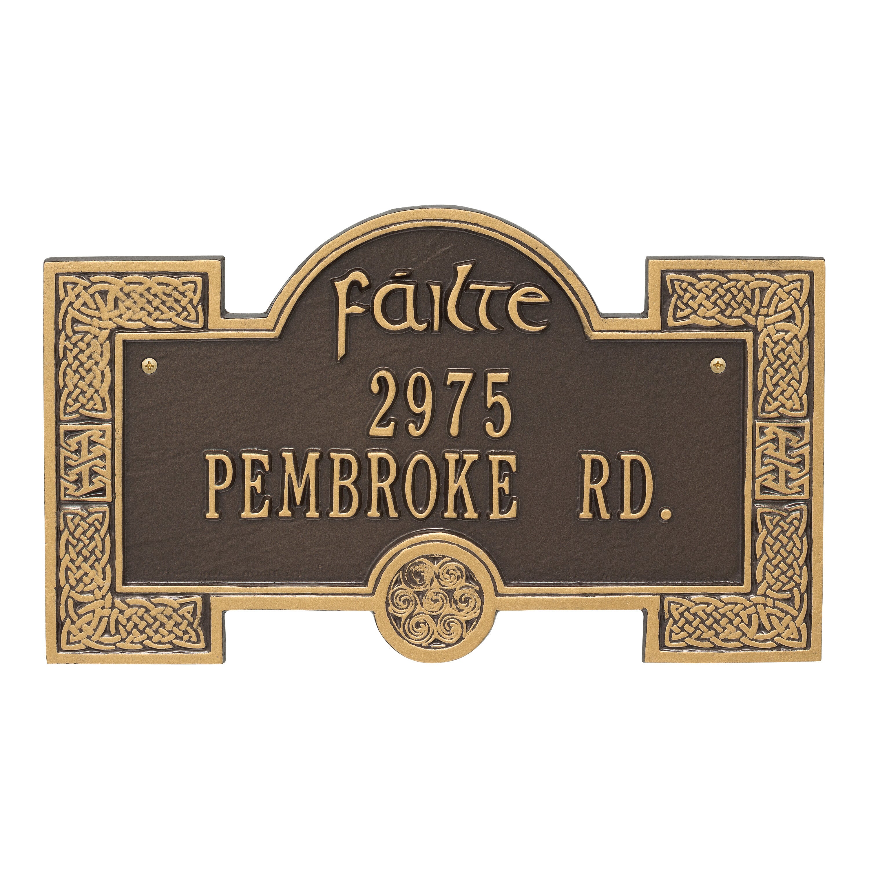 Failte Wall Address Plaque