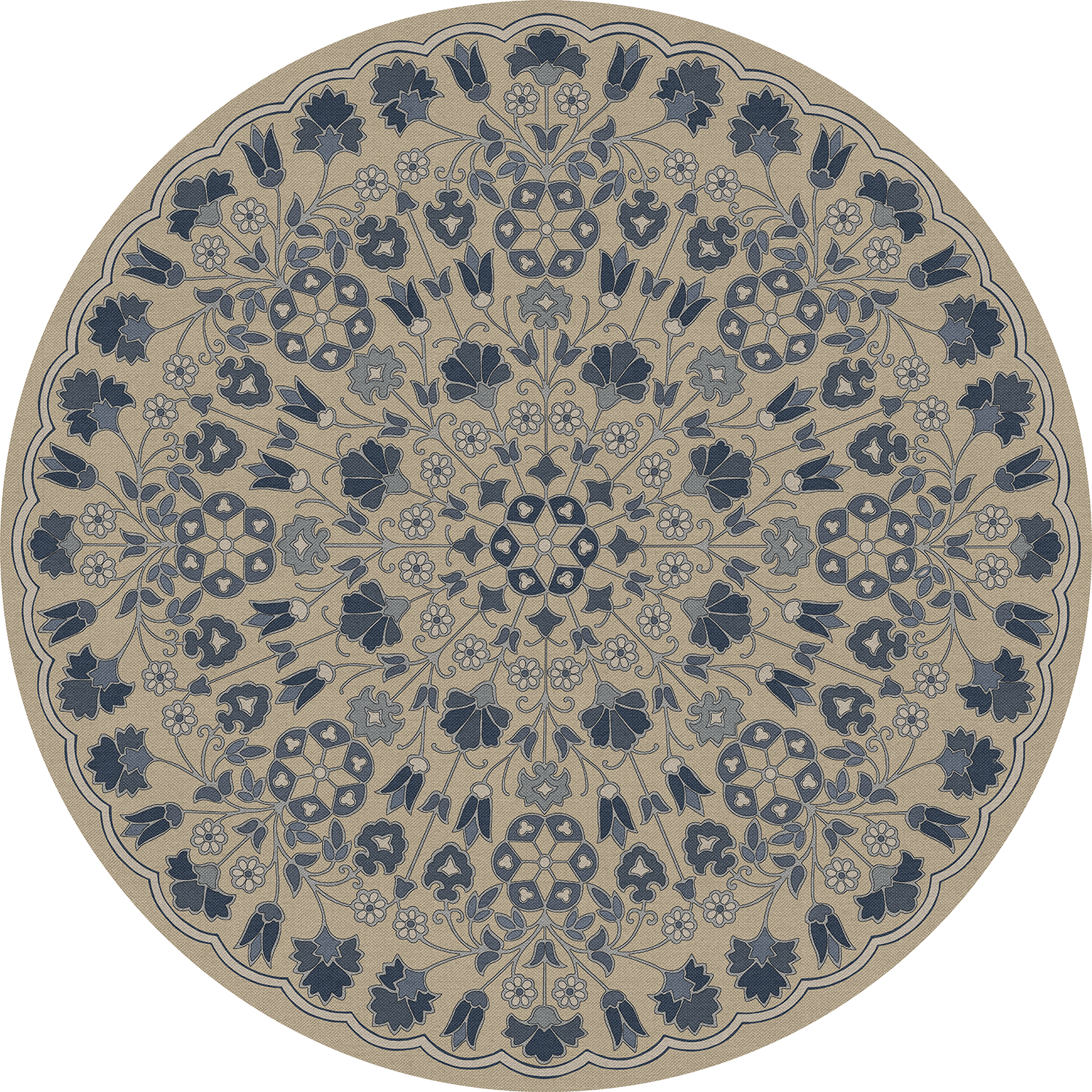Biltmore - Arabesque Bloom - Indigo Linen