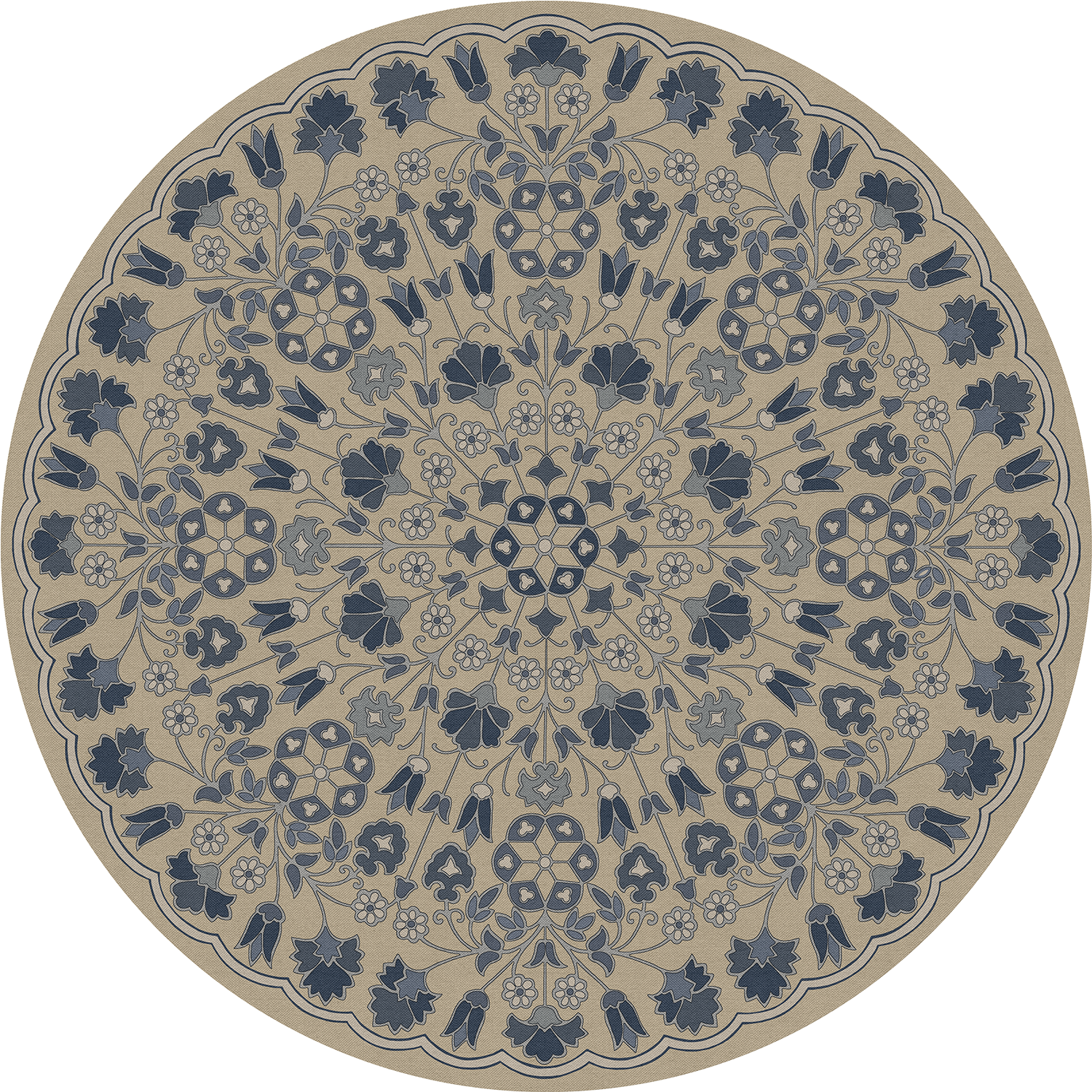 Biltmore - Arabesque Bloom - Indigo Linen