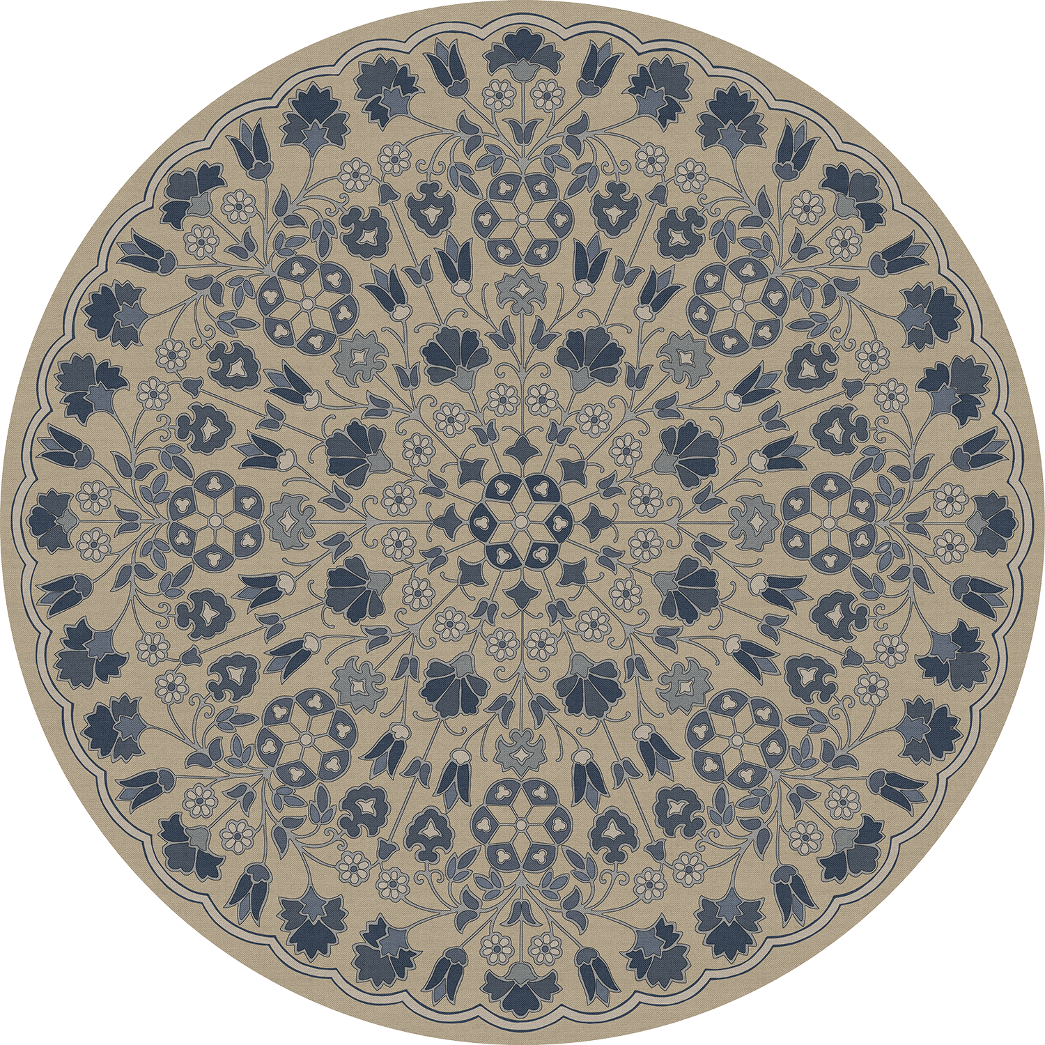 Biltmore - Arabesque Bloom - Indigo Linen