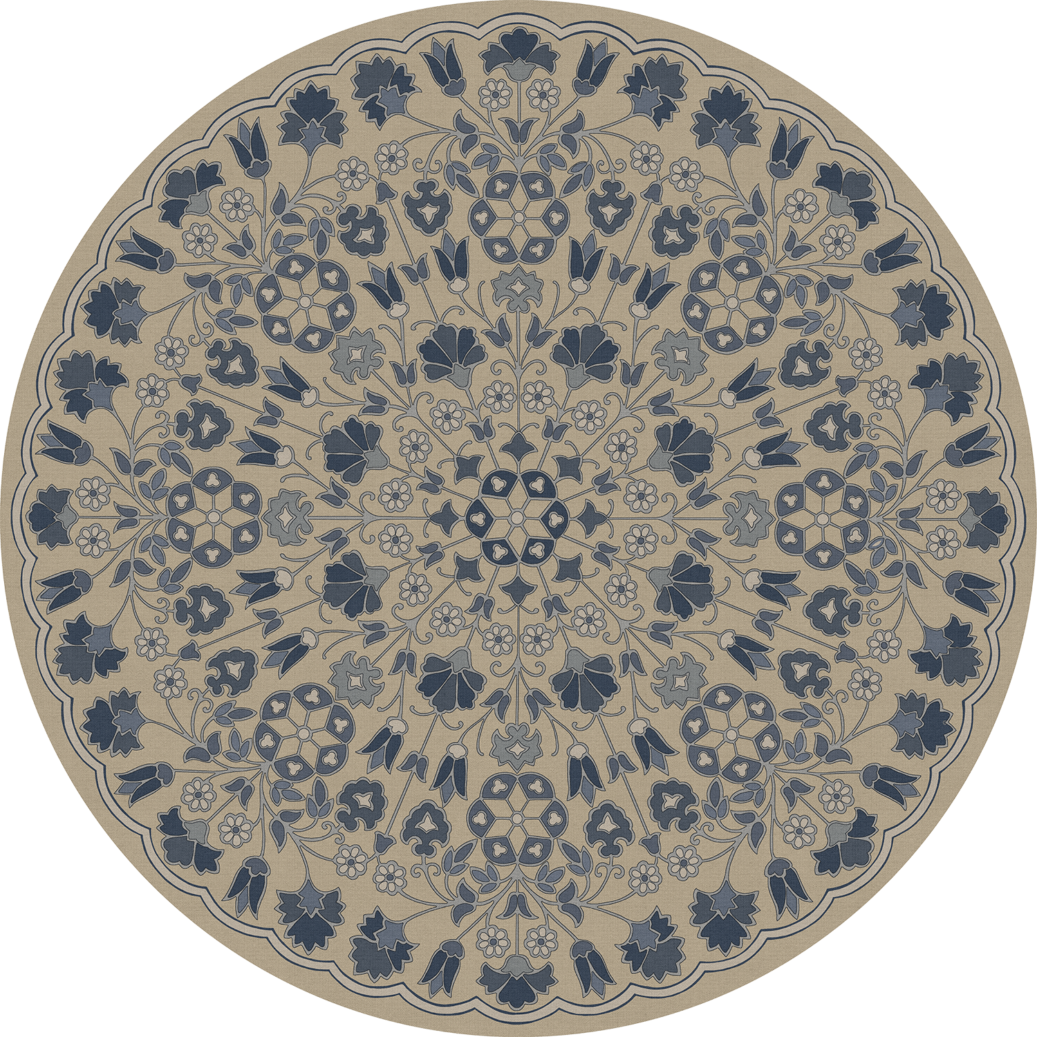 Biltmore - Arabesque Bloom - Indigo Linen